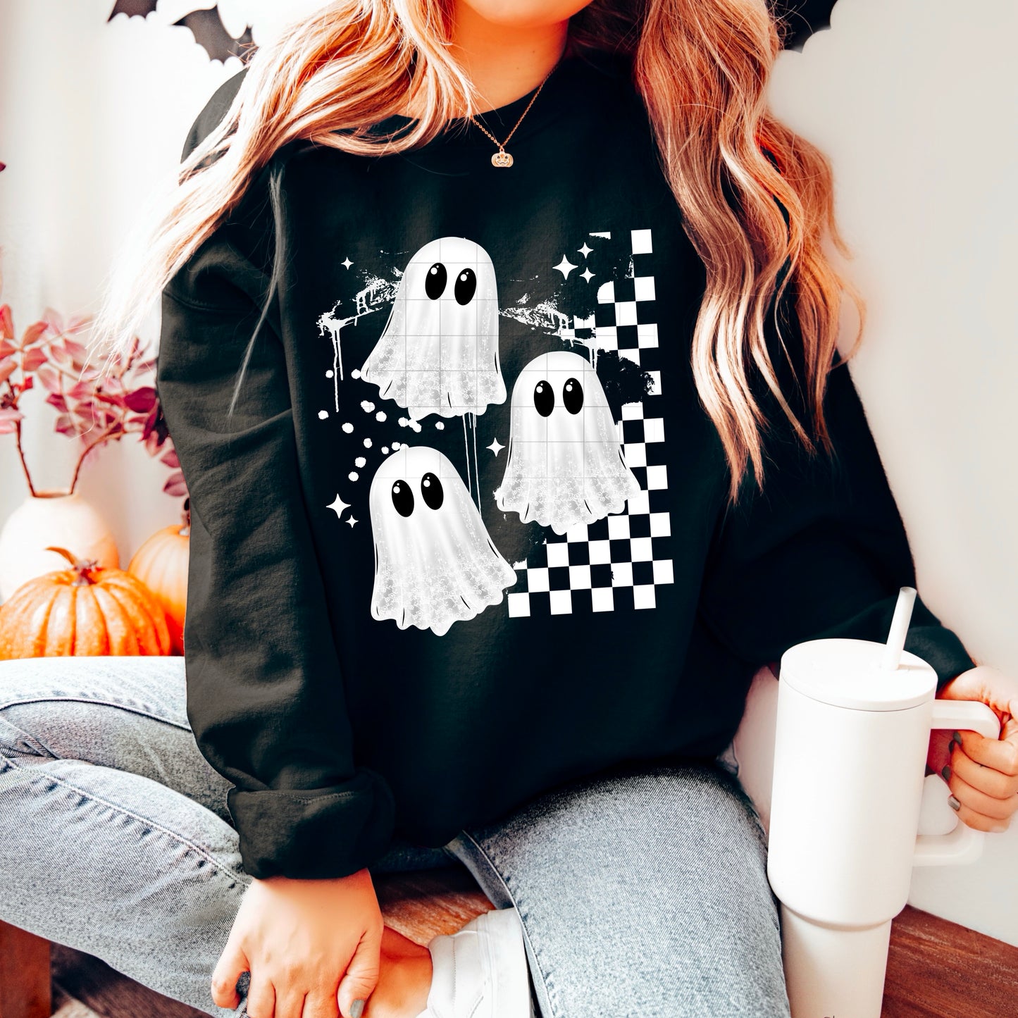 Grunge Lace Ghosts DTF Prints