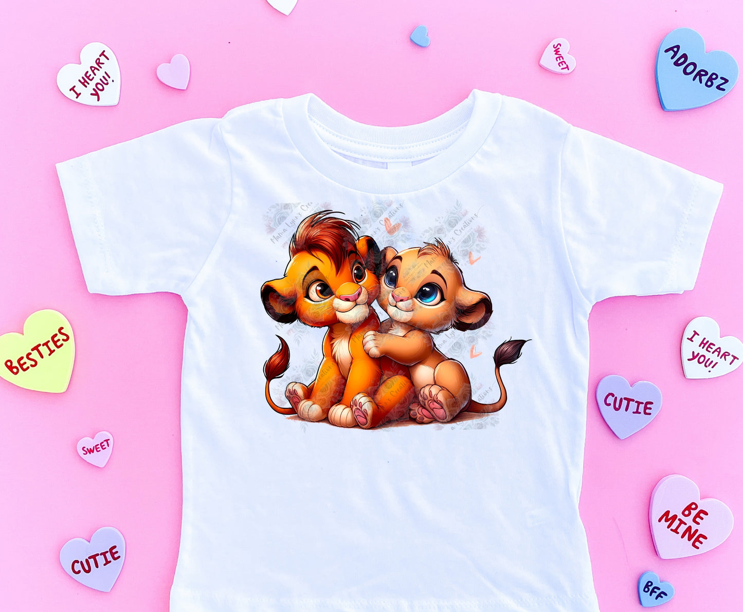 Baby Lions Valentines DTF Print