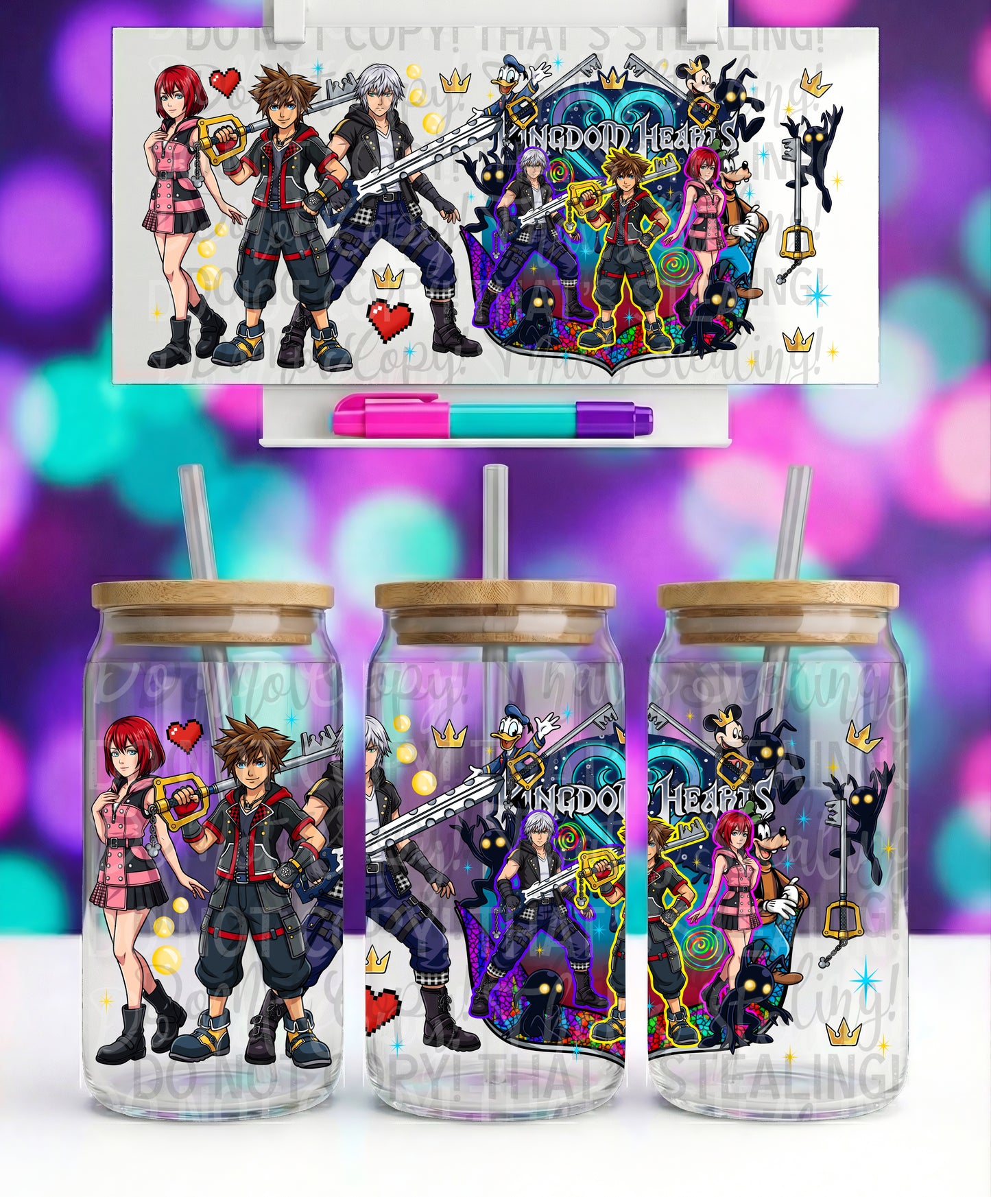 Kingdom Hearts 16 oz Glass Wrap