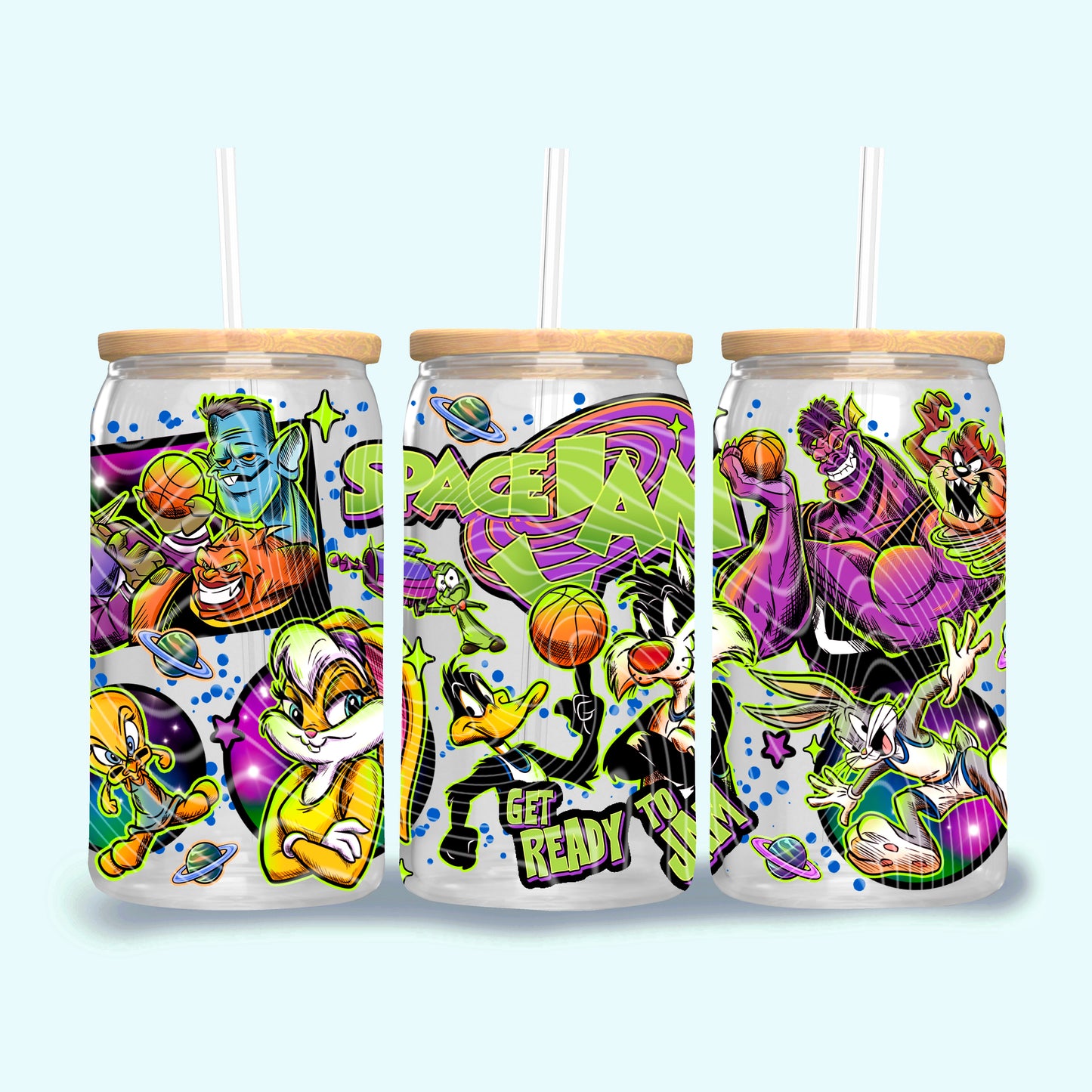 Space Jam 16 oz Glass Wraps