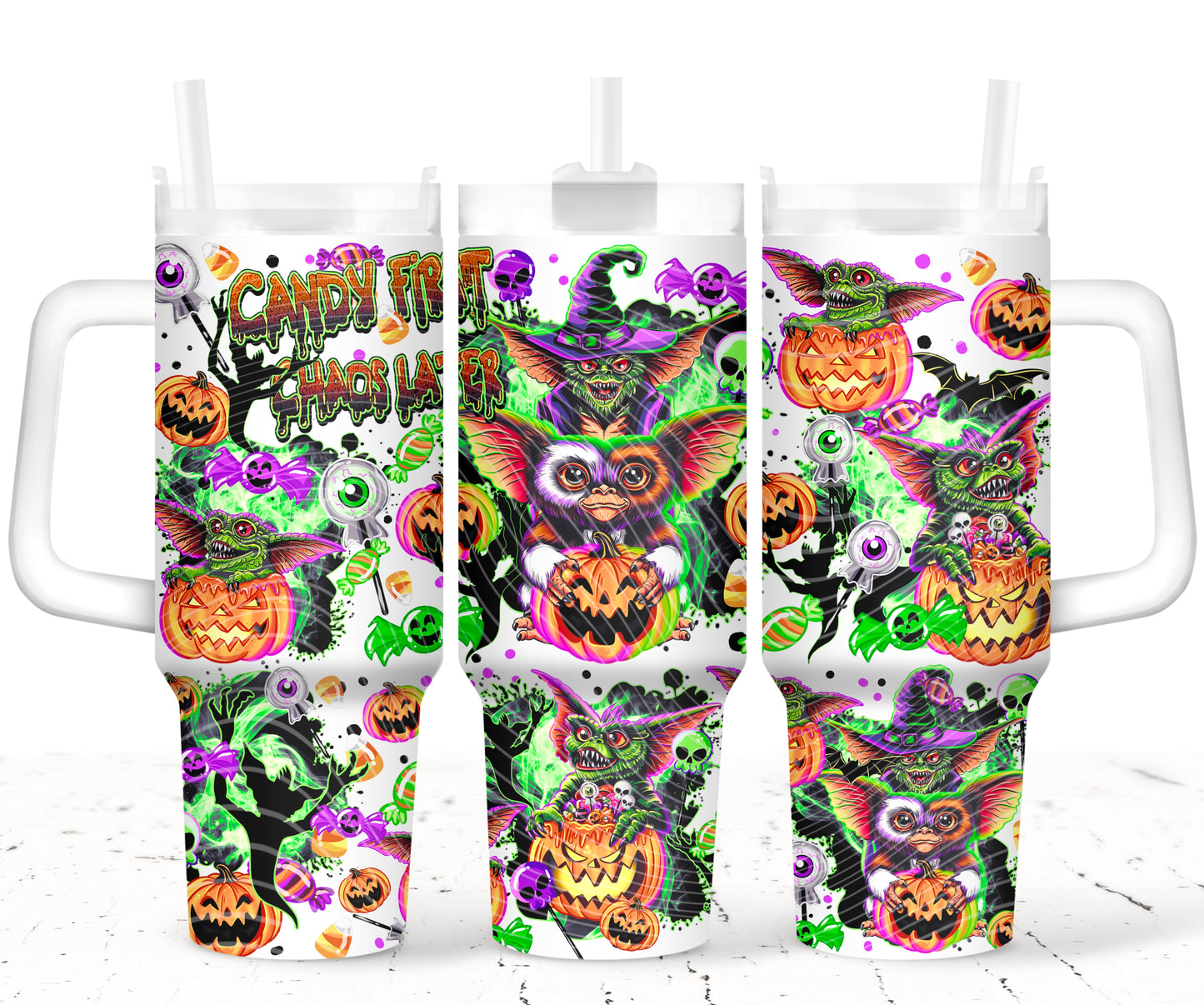 Candy First Chaos Later 40 oz Tumbler Print