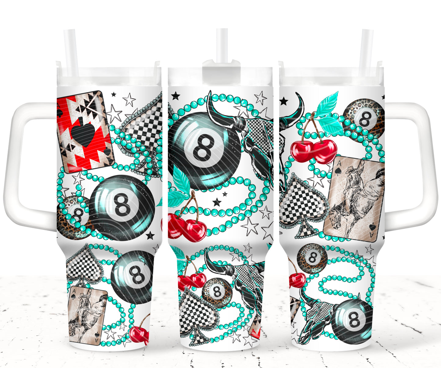 Lucky Girl Cherry 40 oz Tumbler Prints