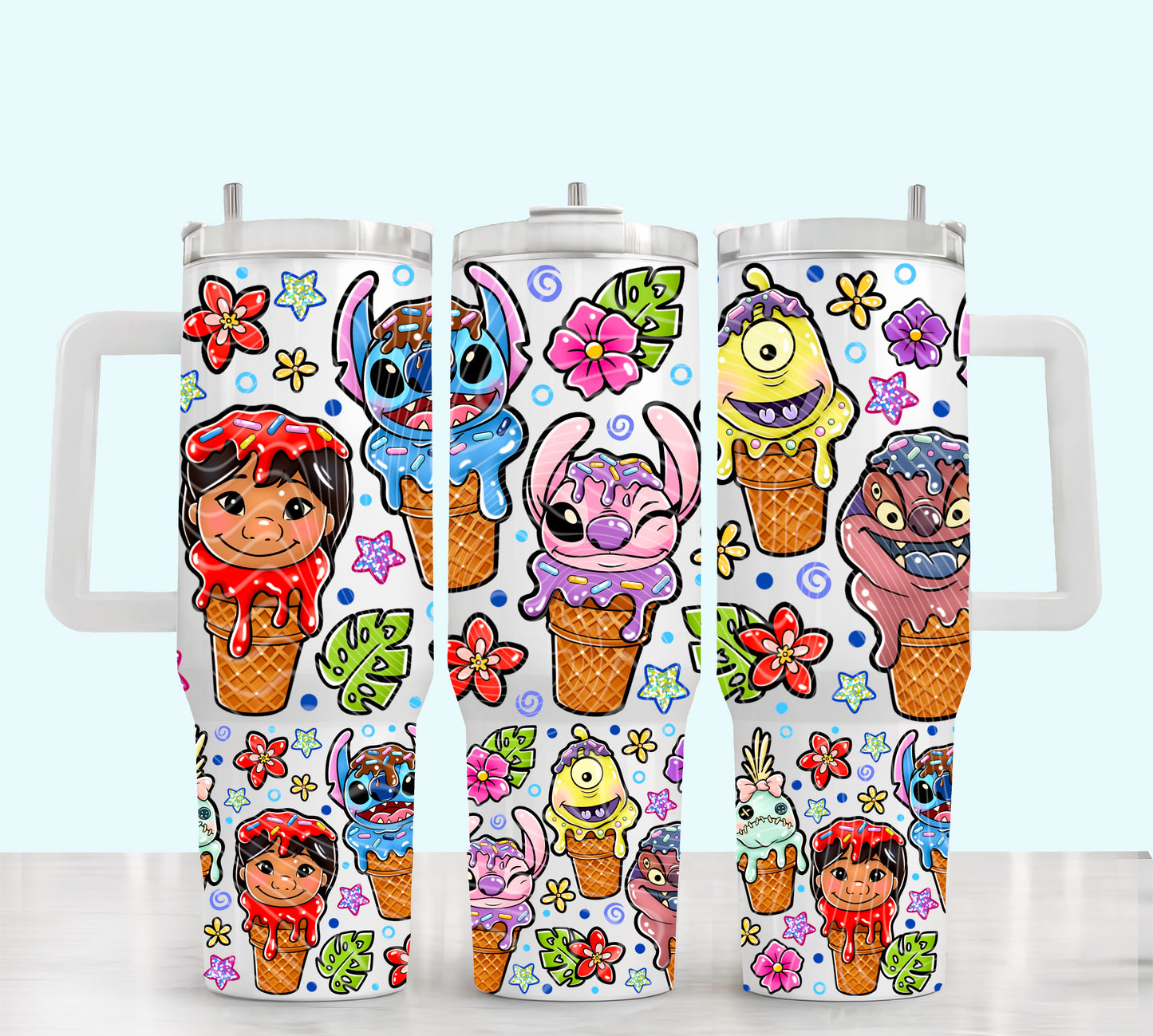 Stitch Ice Cream 40 oz Tumbler Prints