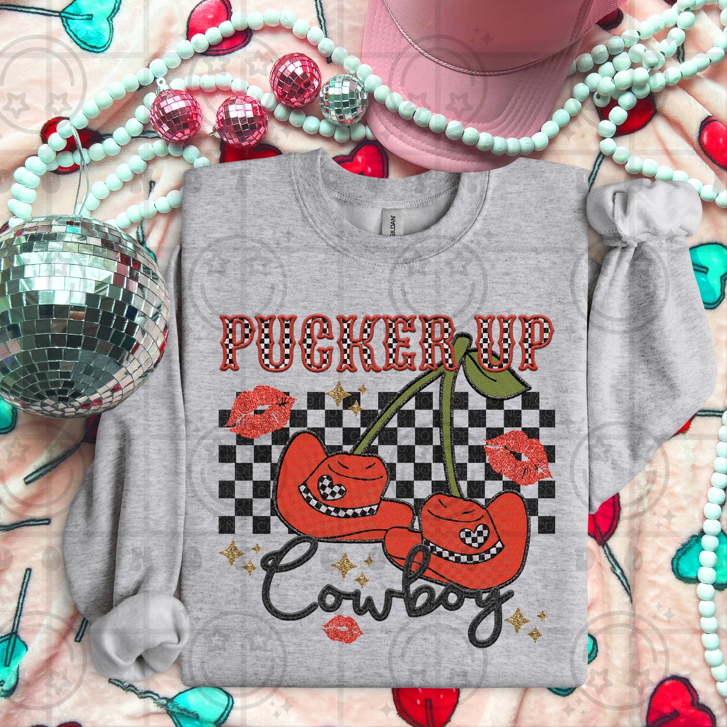 Pucker Up Cowboy DTF Print
