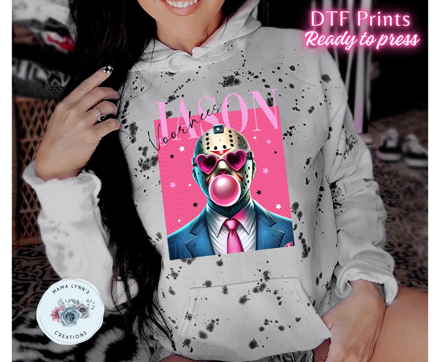 Pink Horror Pinhead Bubble Pop DTF Print
