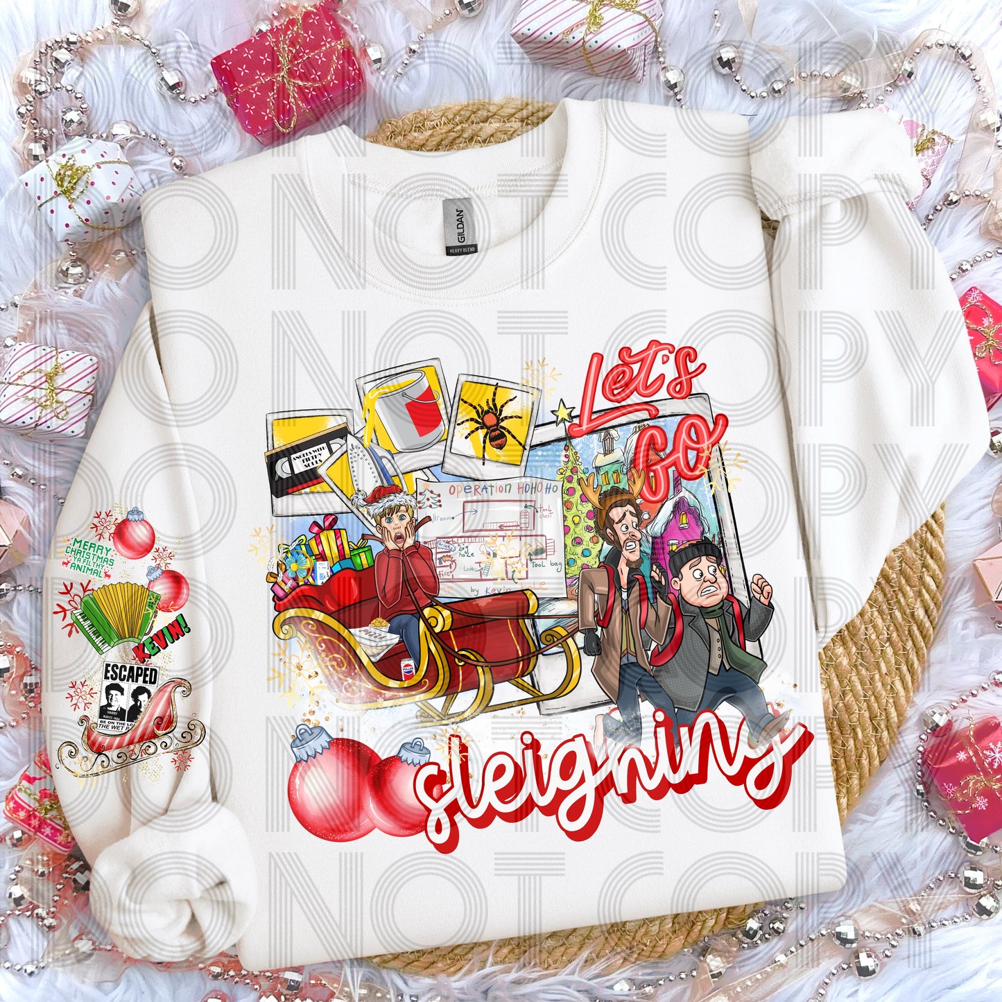 Let’s Go Sleighing (Home Alone) DTF Print