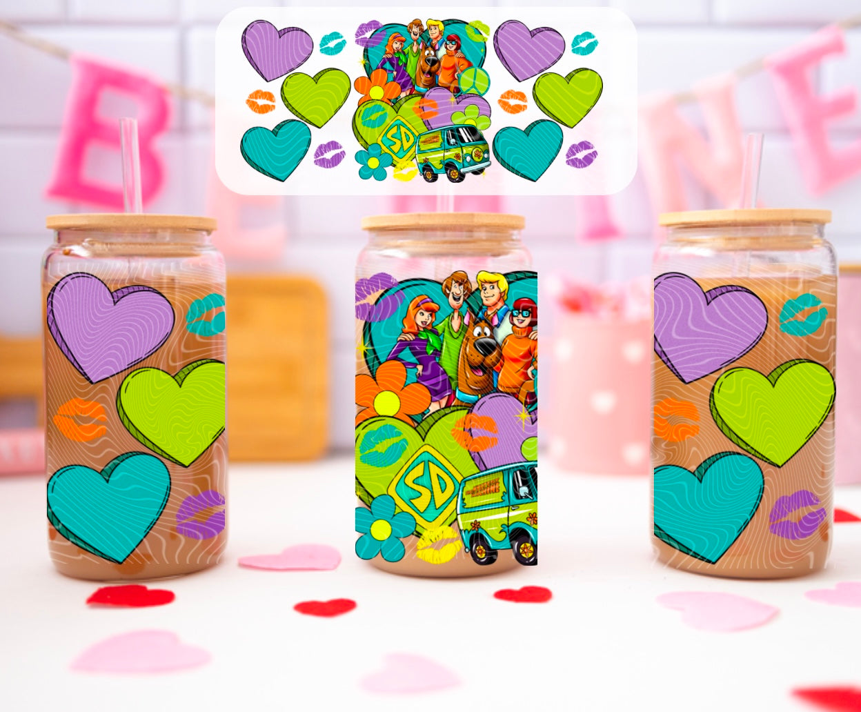 Mystery Valentine 16 oz Glass Can Wrap