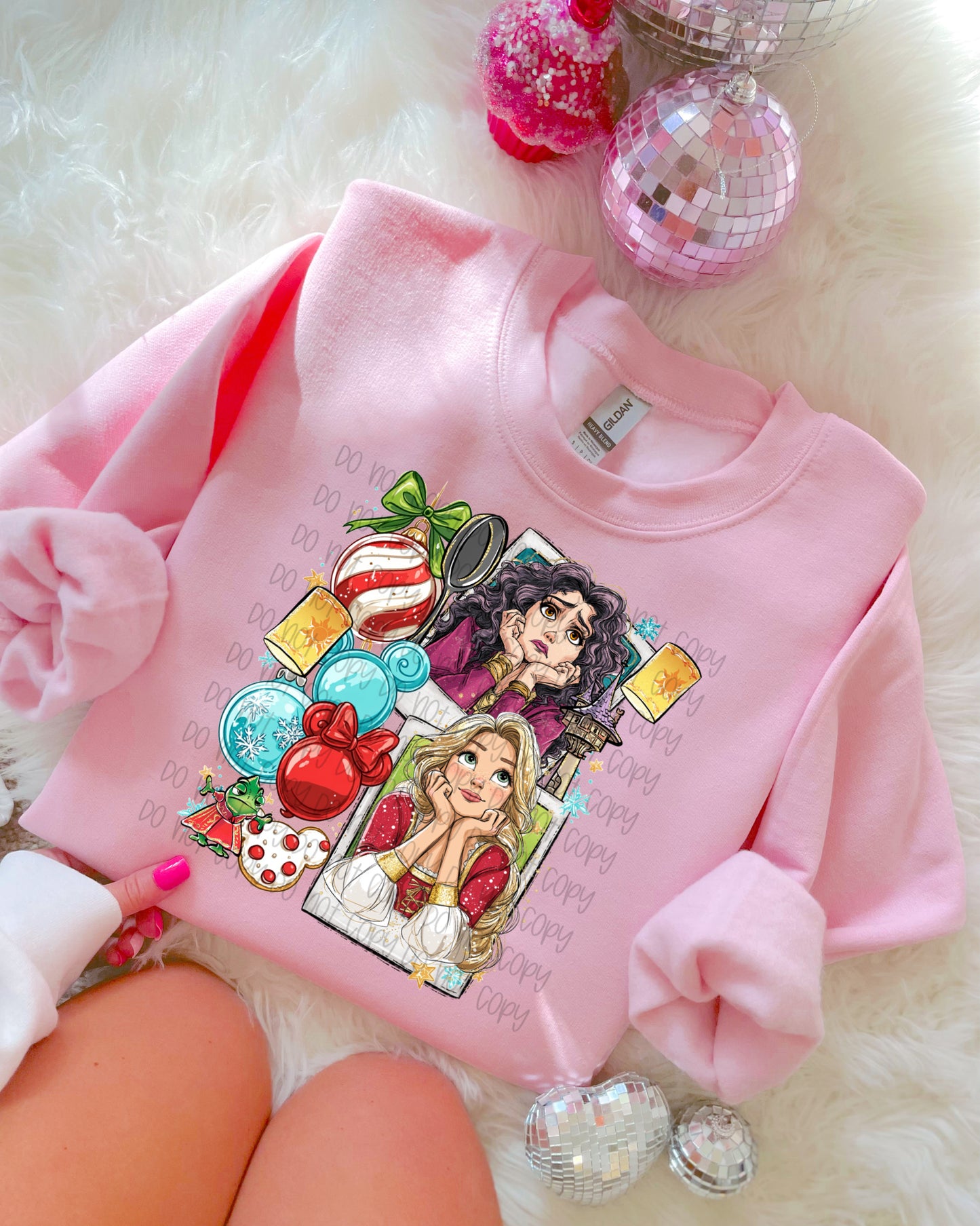 Christmas Polaroid Princess R DTF Prints