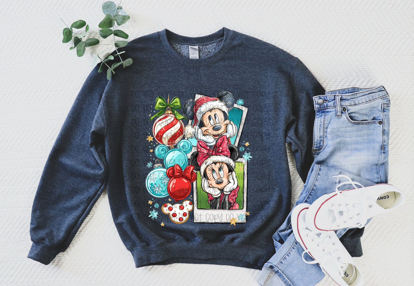 Christmas Polaroid Mouse Couple DTF Prints