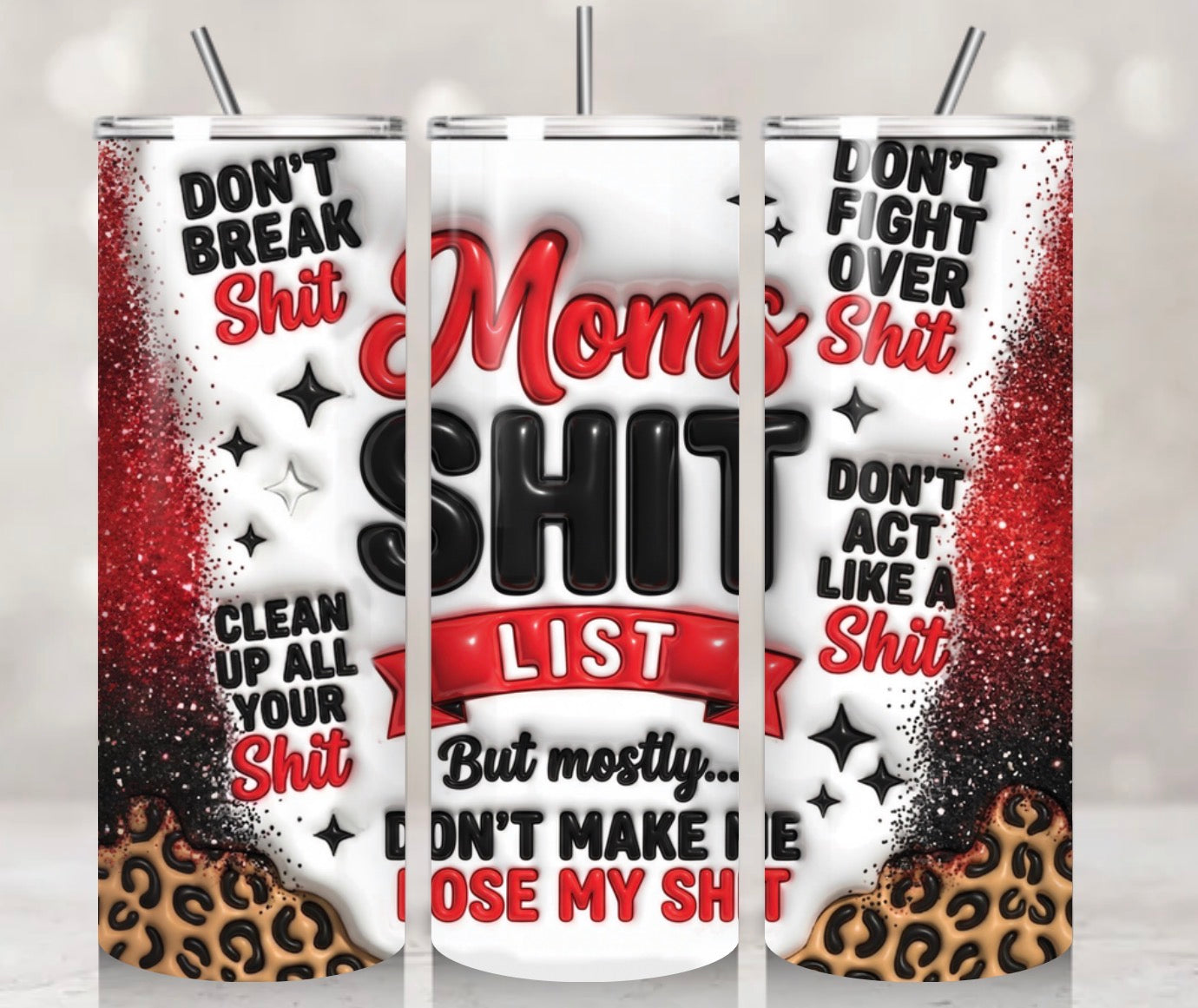 Mom’s Shit List Tumbler Wrap