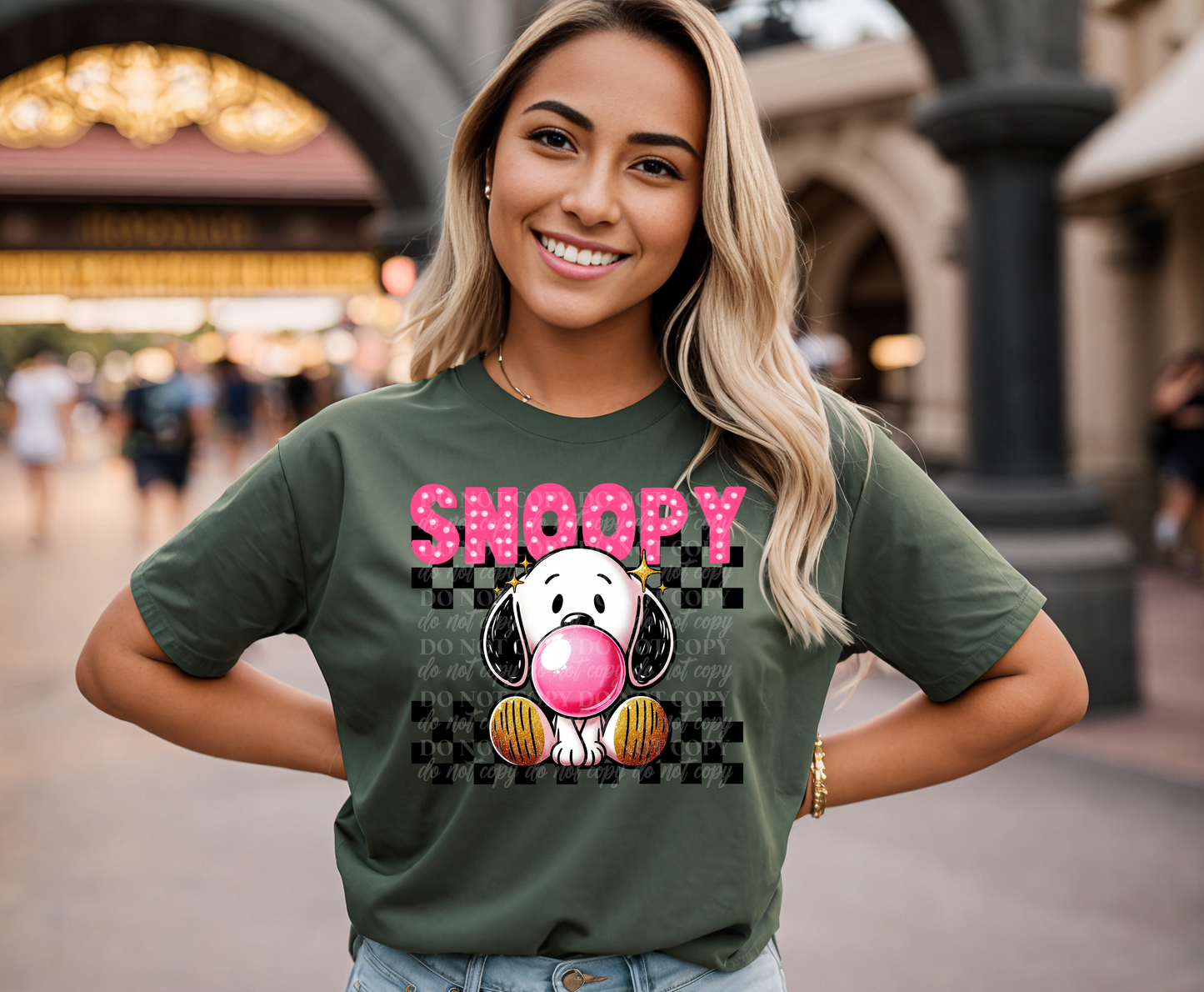 Bubblegum Snoopy DTF Print