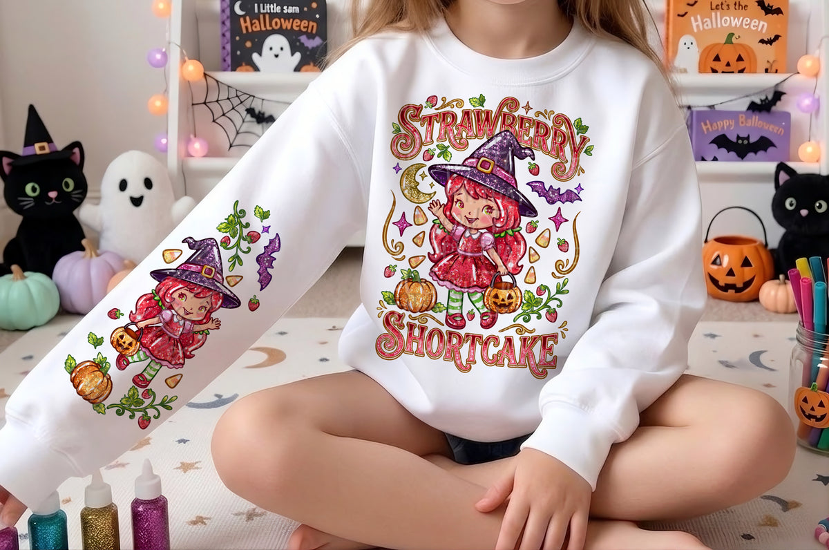 Halloween Strawberry Shortcake DTF Print
