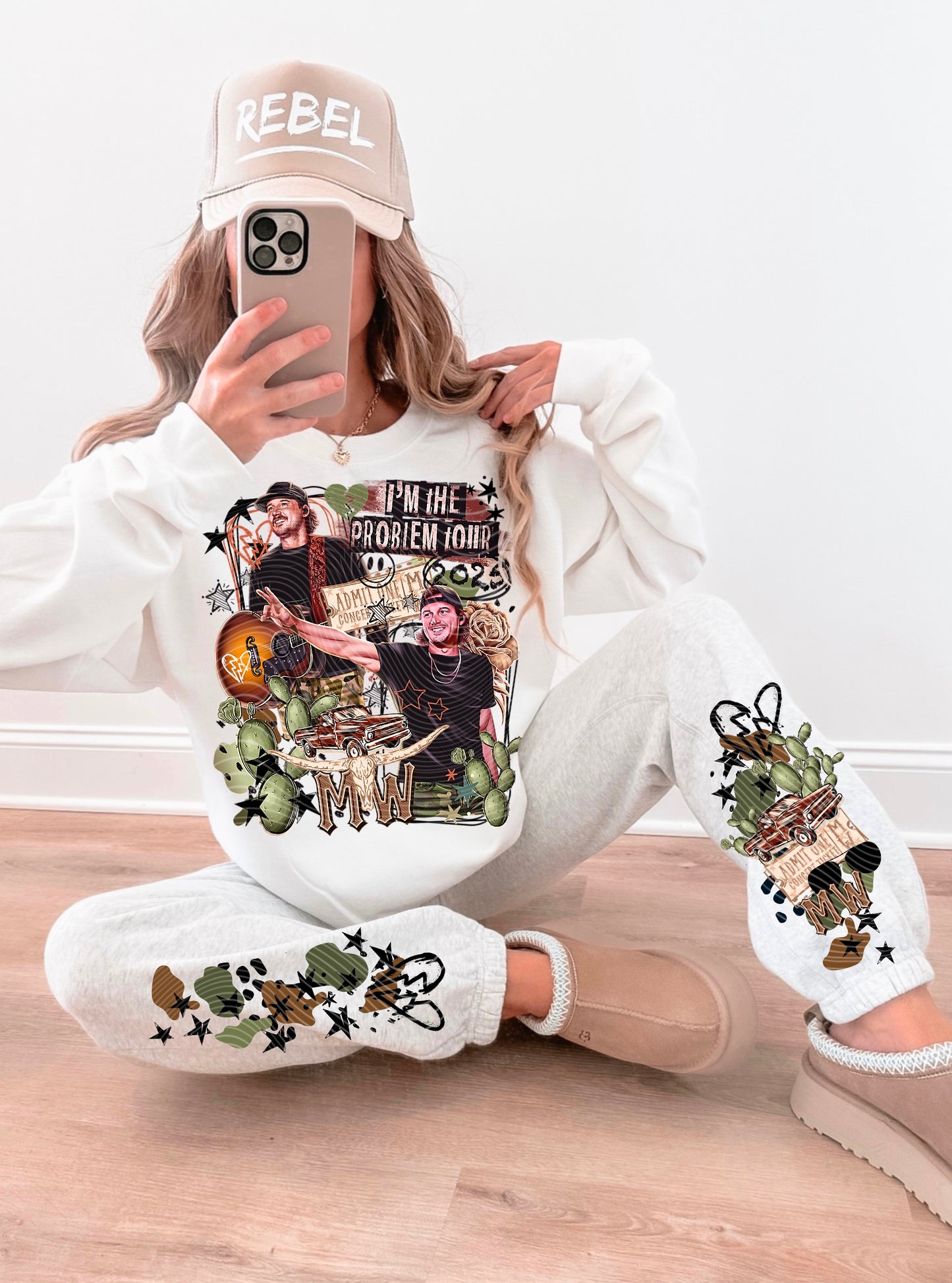 Boho Colors I’m The Problem /Double Sleeve DTF Print