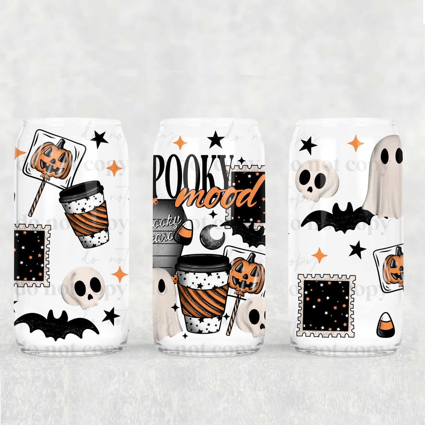 Spooky Mood 16 oz Glass Wraps