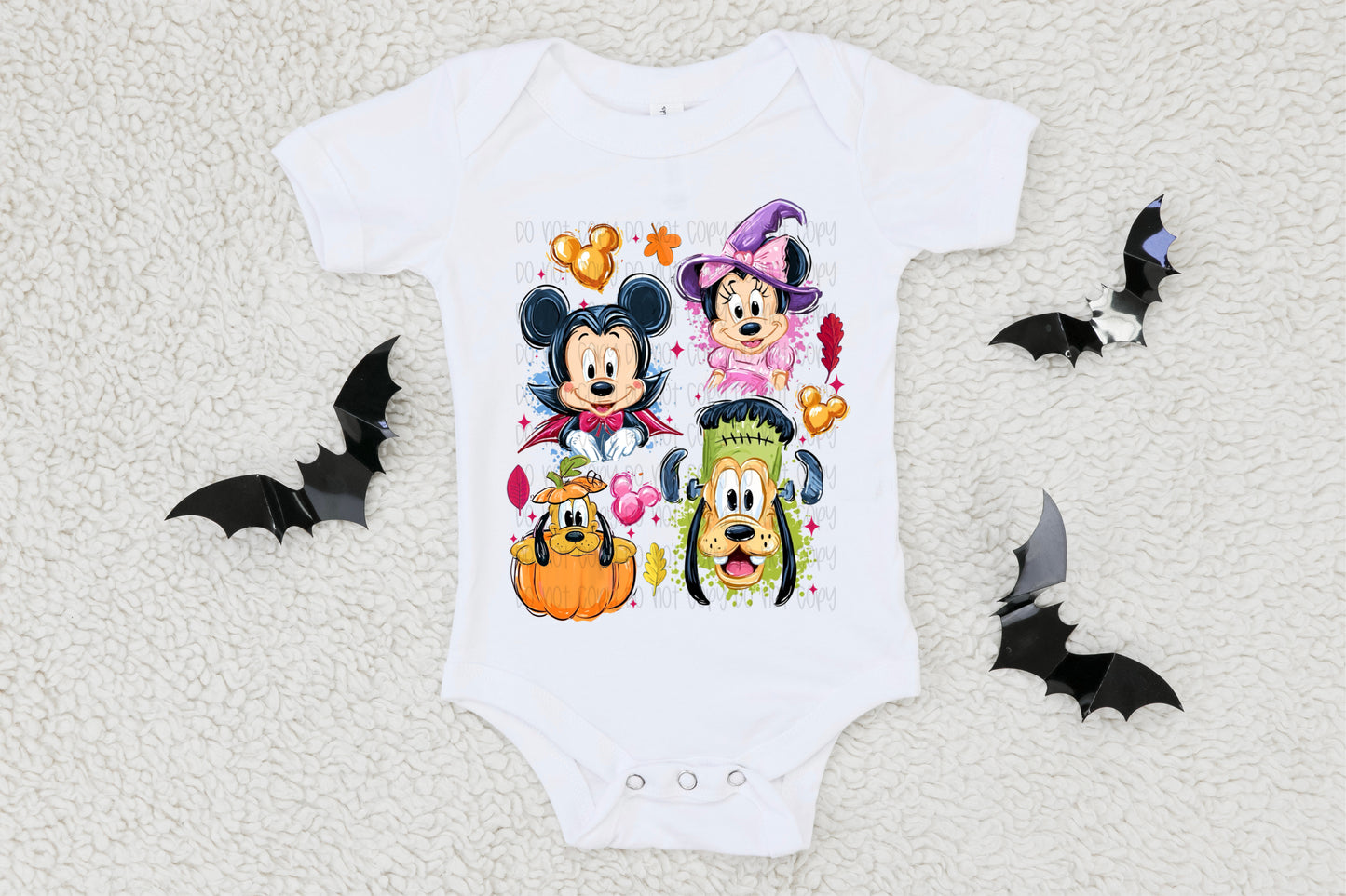 Halloween Mouse Friends DTF Print