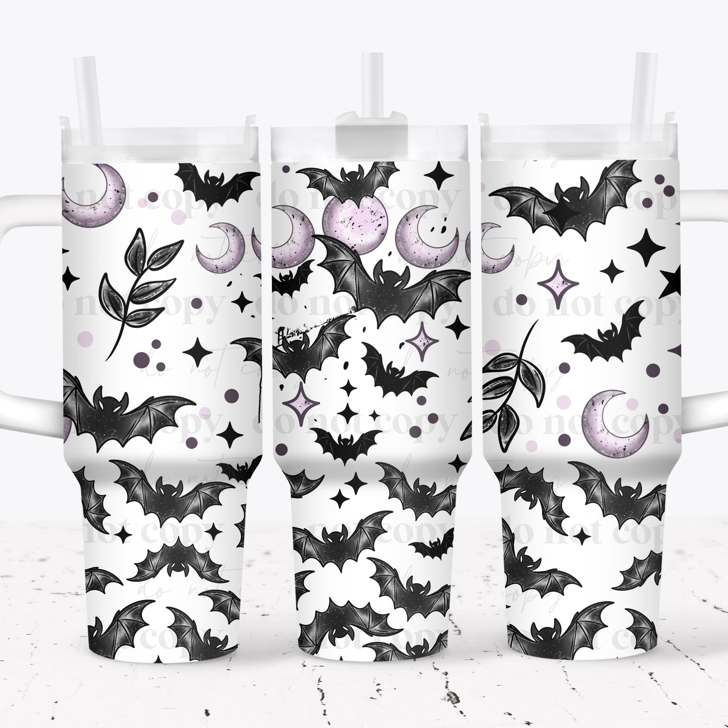 Bats And Moons 40 oz Tumbler Print