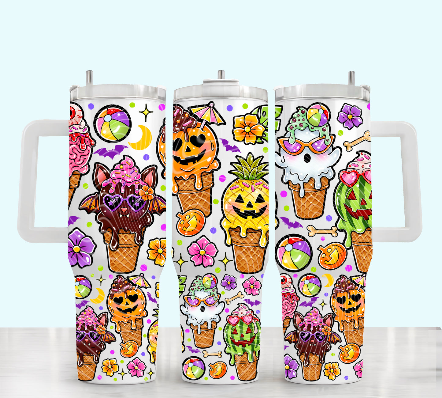 Spooky Summer Ice Cream 40 oz Tumbler Prints