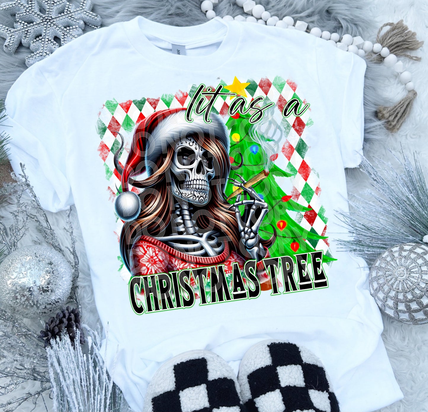 Lit As A Christmas Tree DTF Print