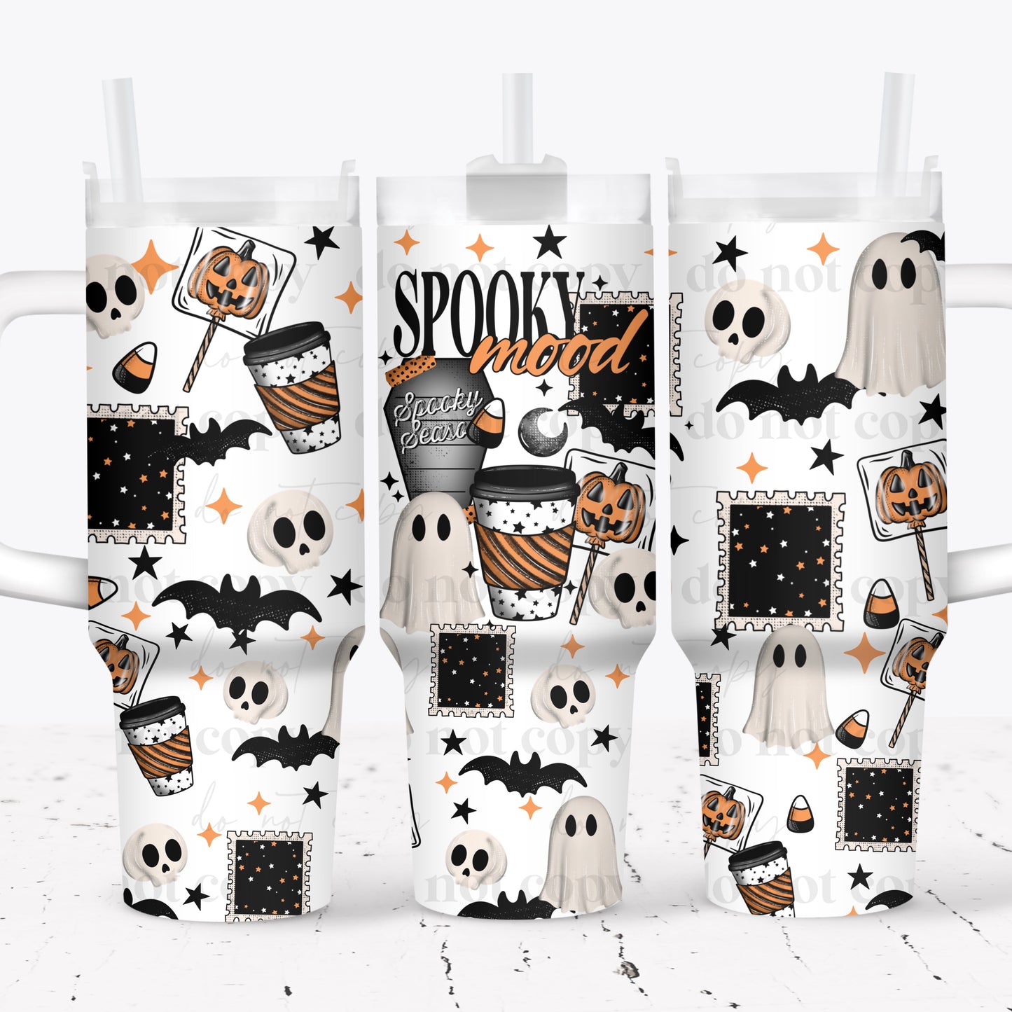 Spooky Mood 40 oz Tumbler Prints