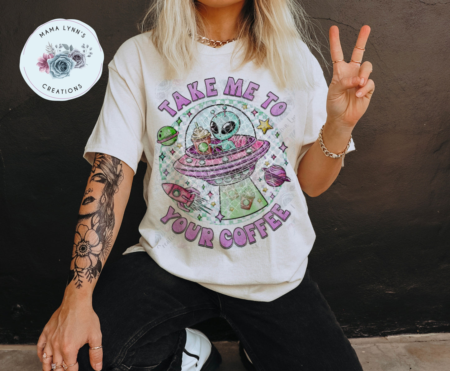 Alien Take Me To Your Coffee Htv Transfer