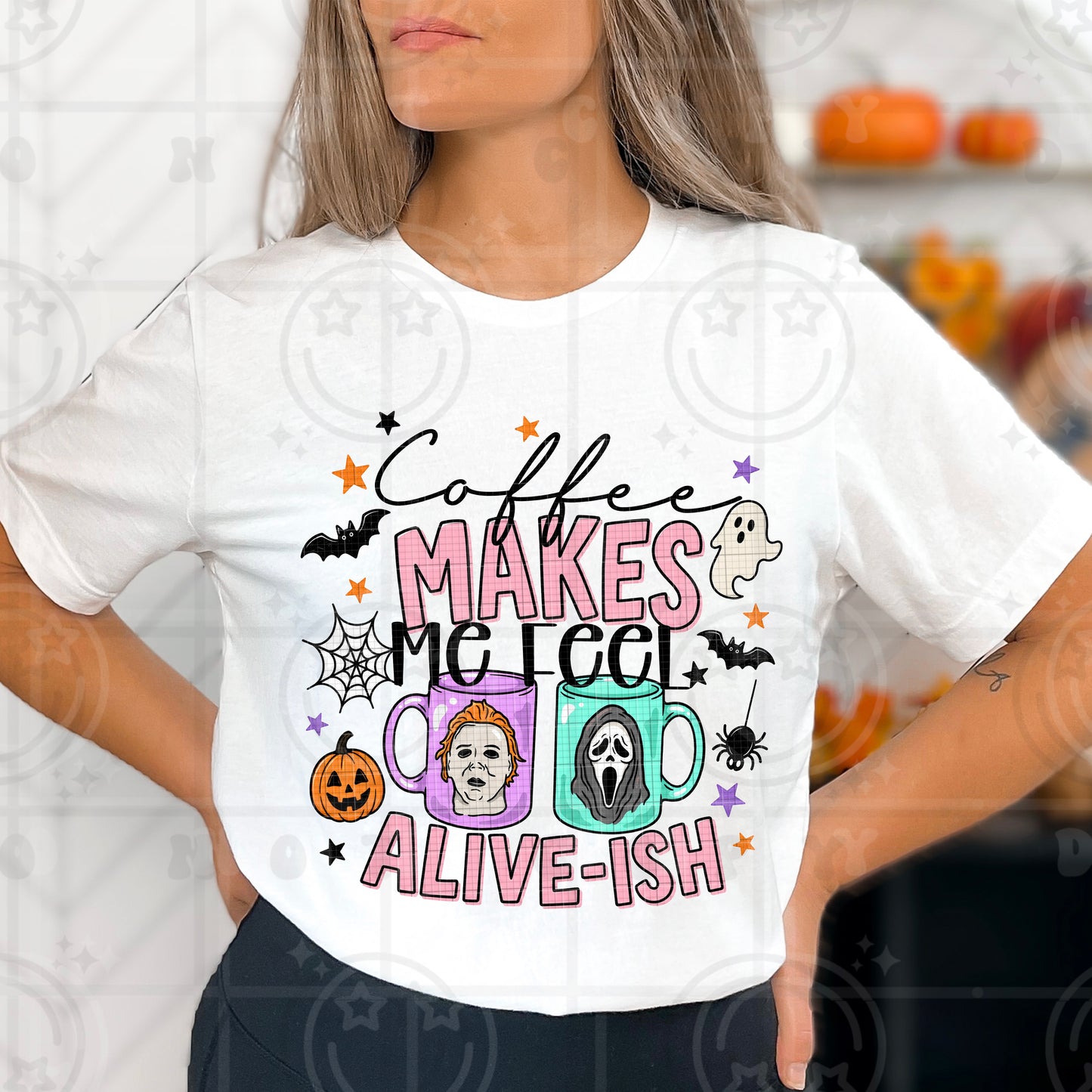 Coffee Makes Me Feel Alive-ish DTF Print