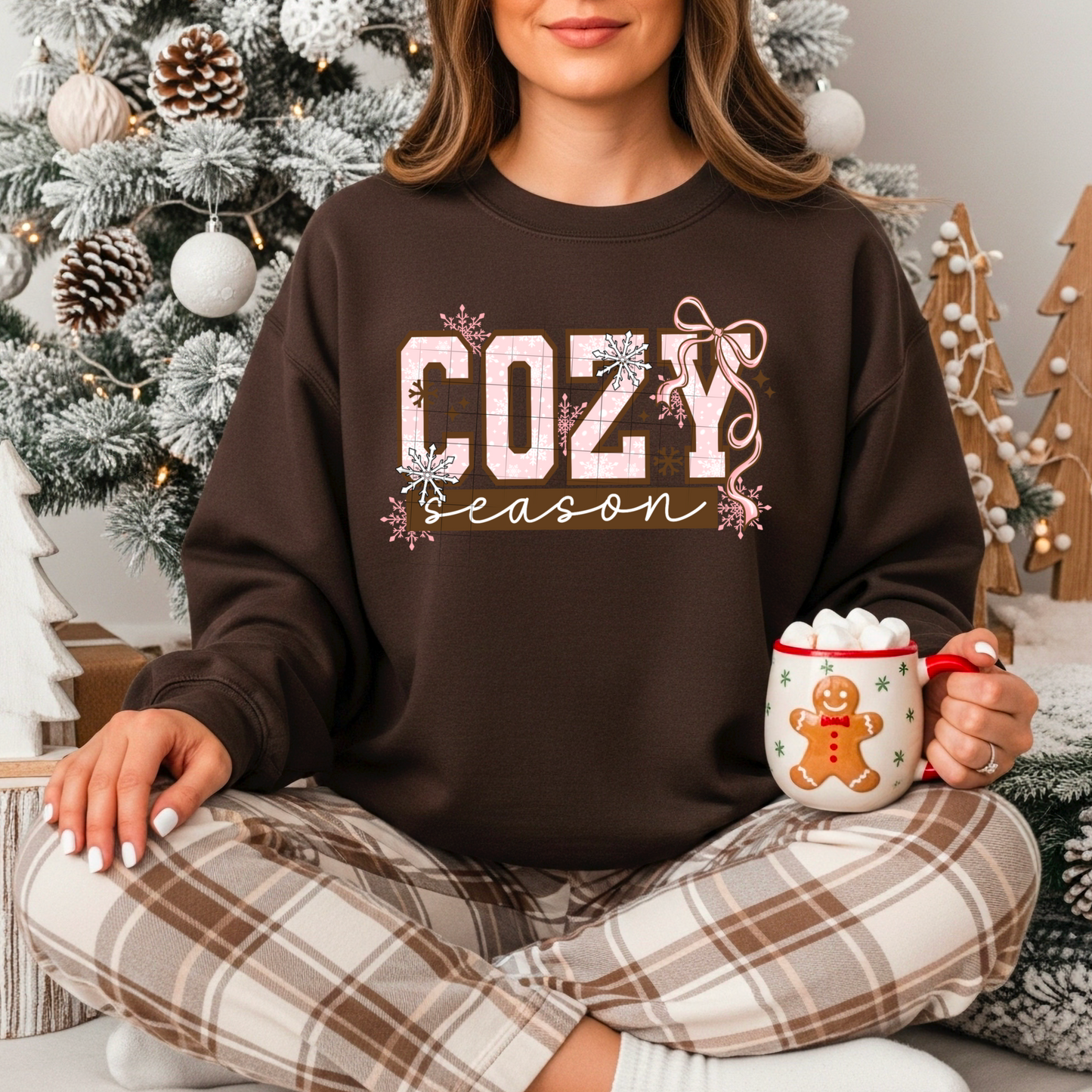 Cozy Season Pink Bow DTF Prints