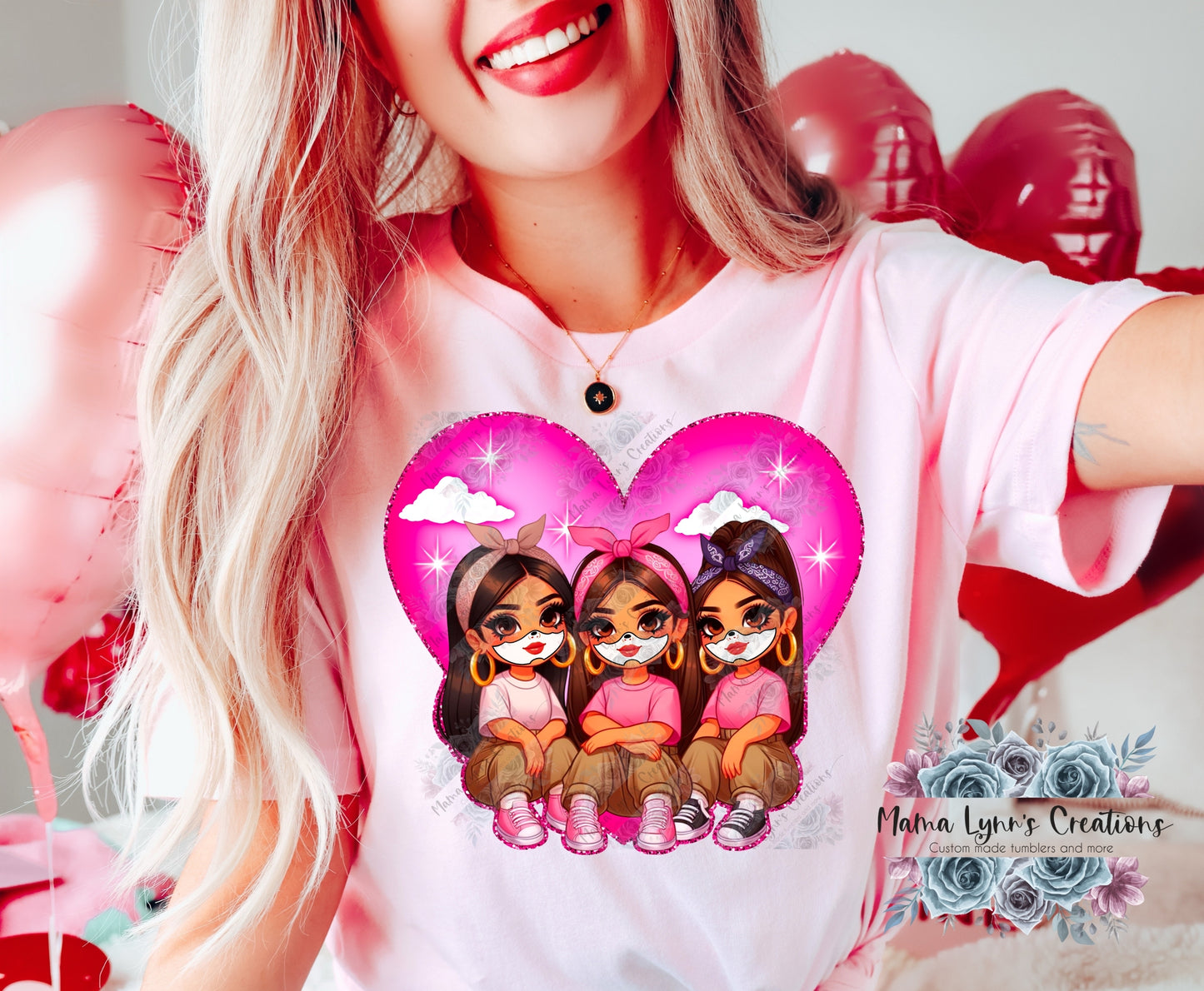 Homegirls Pink Heart DTF Print