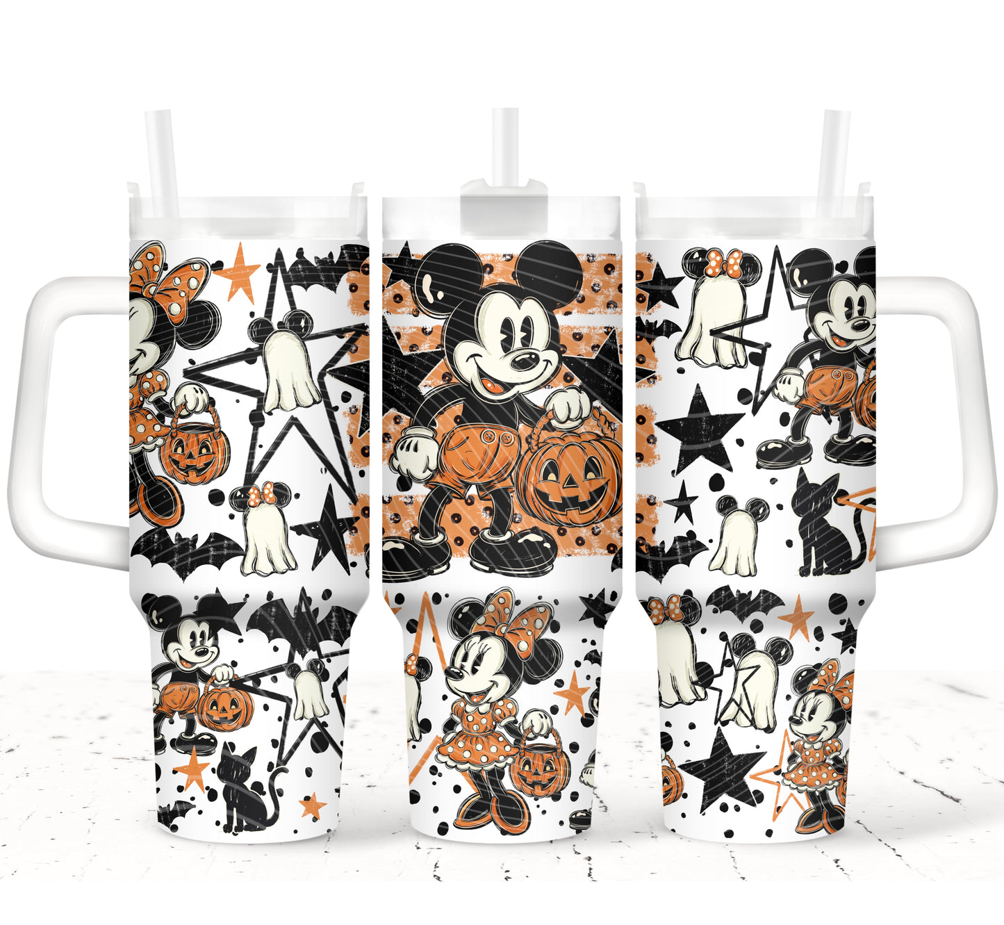 Vintage Halloween Mouse 40 oz Tumbler Prints