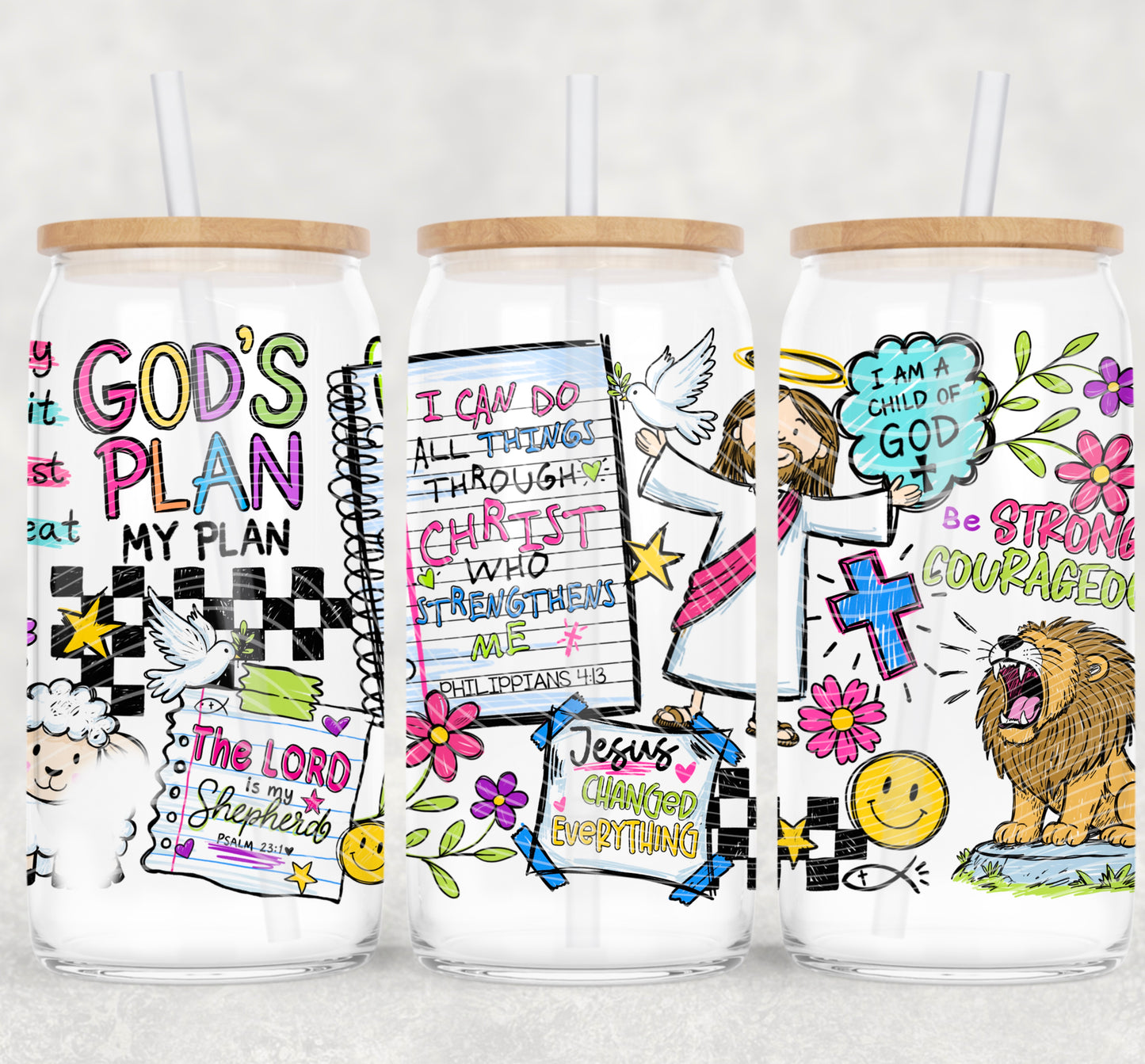 God’s Plan 16 oz Glass Wrap