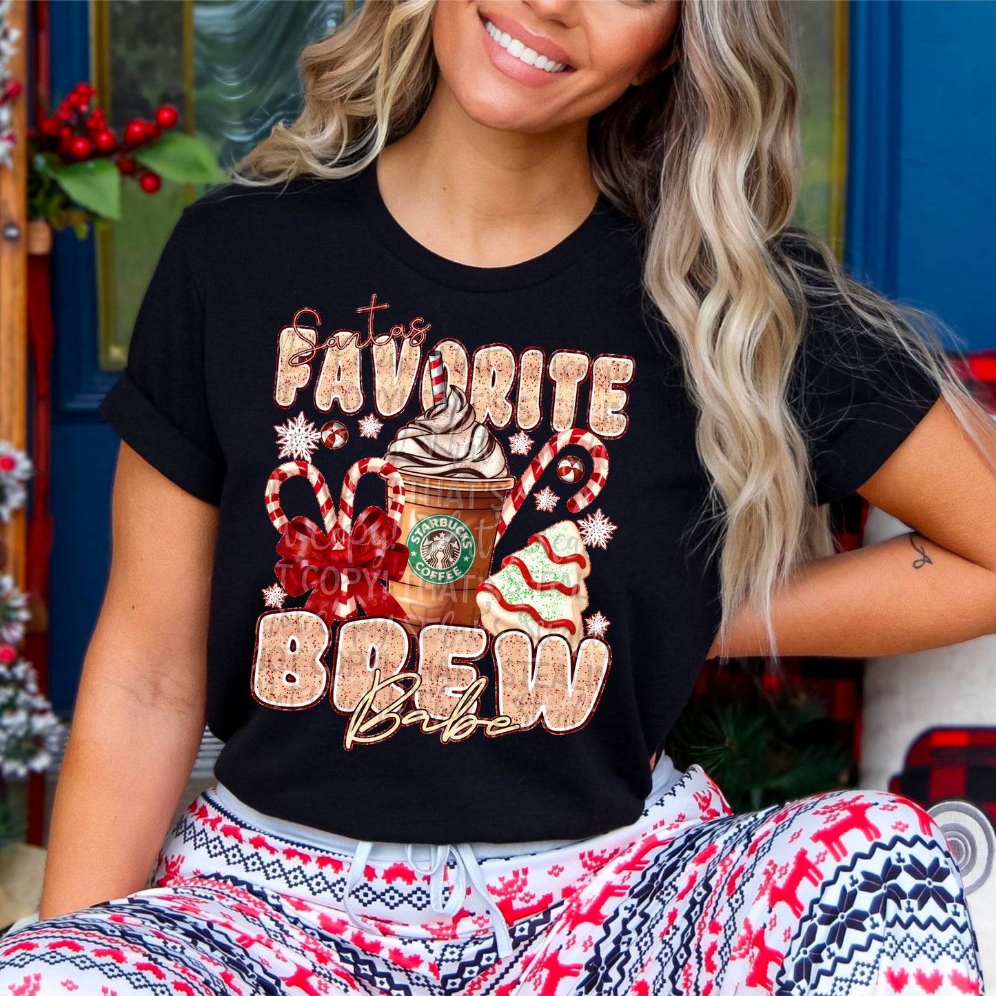 Santa’s Favorite Brew Babe DTF Prints