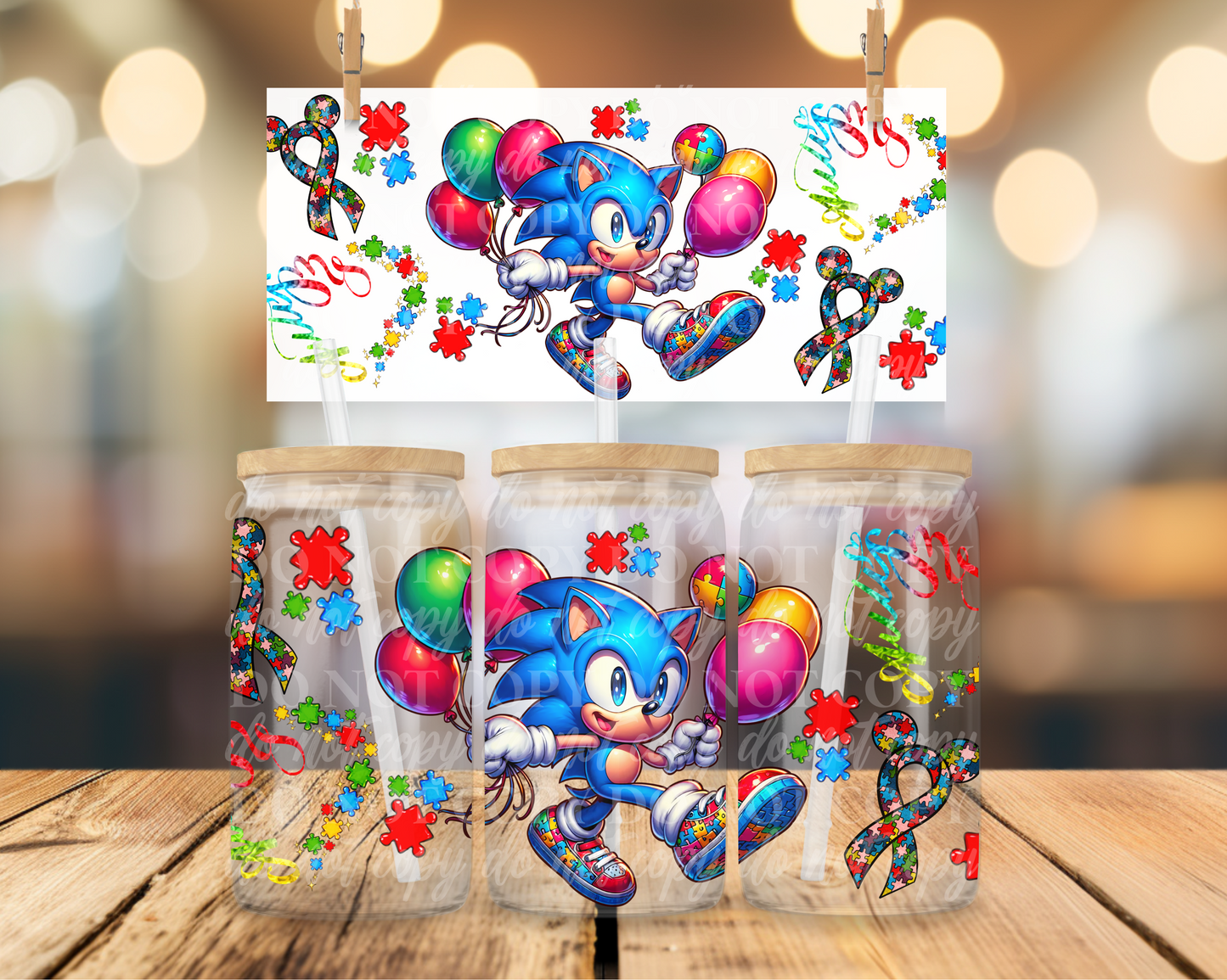 Autistic Hedgehog 16 oz Glass Can Wrap