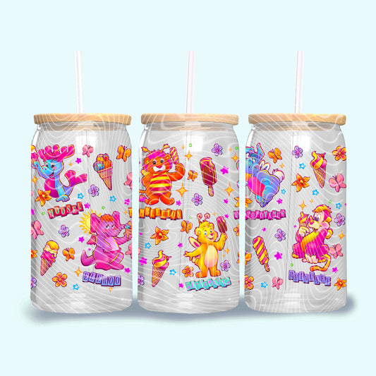 Wuzzles 16 oz Glass Can Wraps