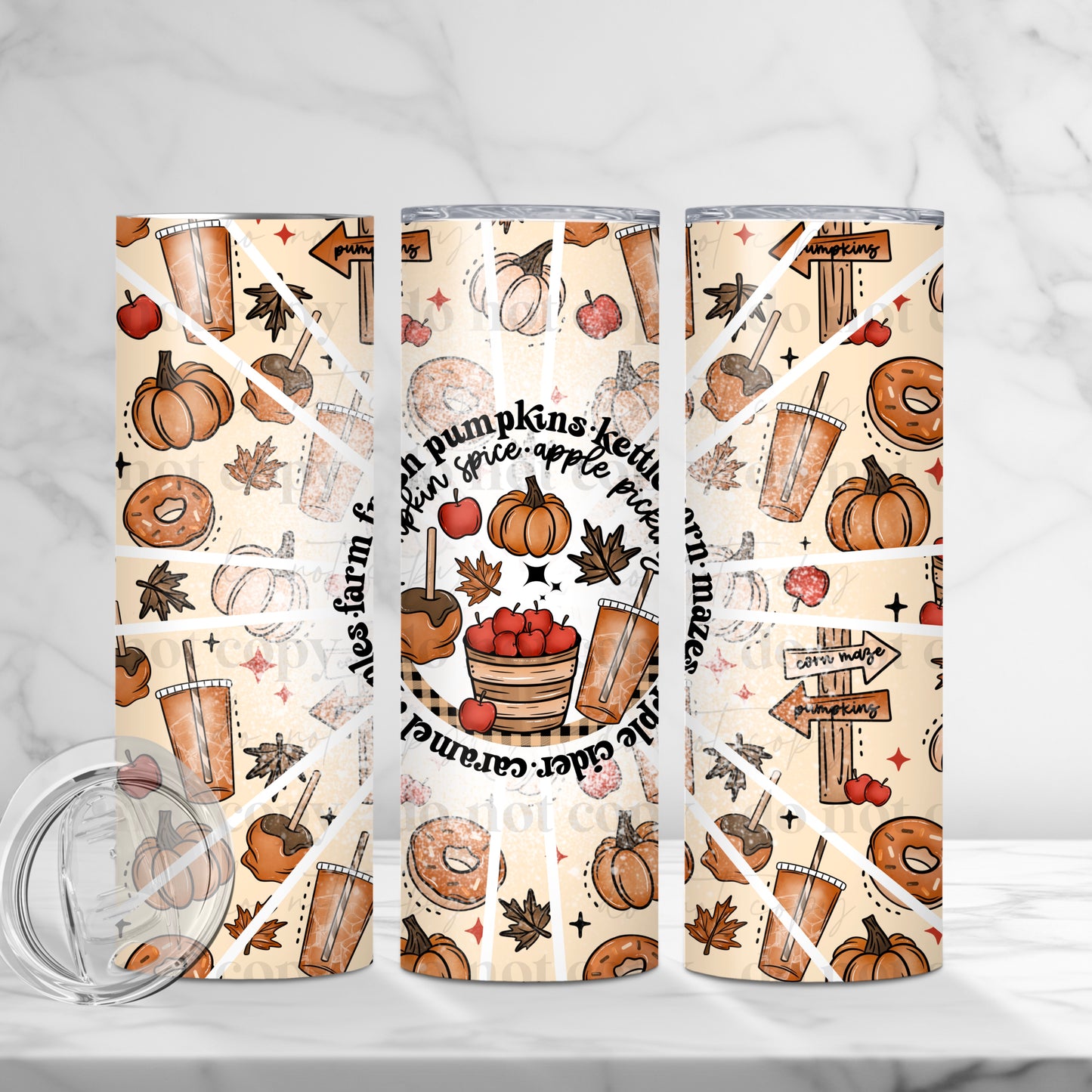 Fall Things Circle Tumbler Wrap