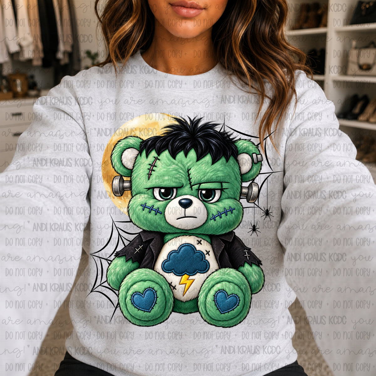 Frankenstein Bear DTF Print