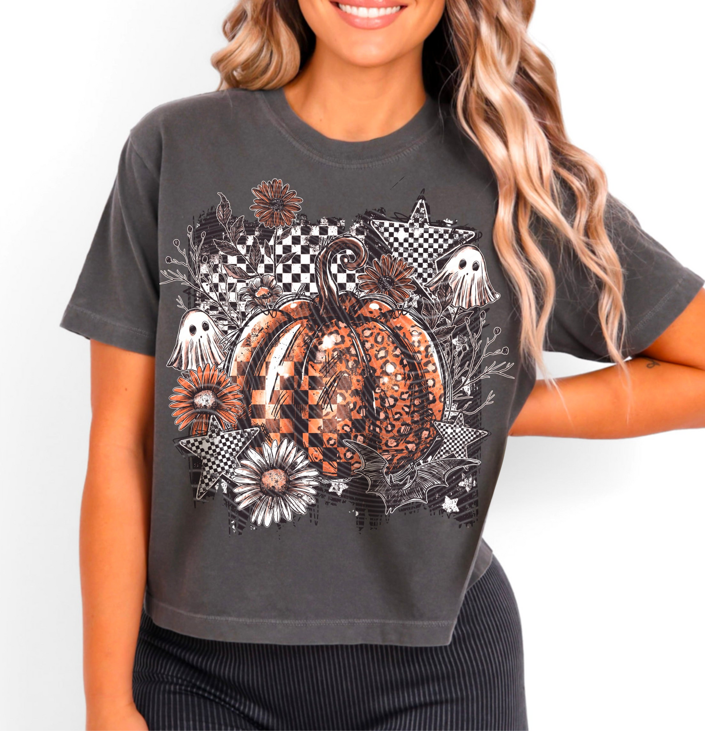 Floral Pumpkin DTF Prints