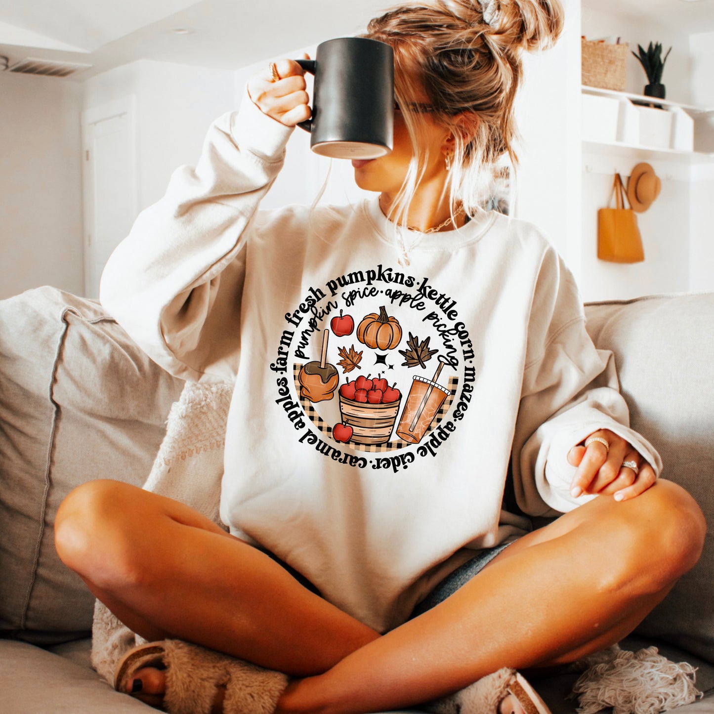Fall Things Circle Style DTF Prints