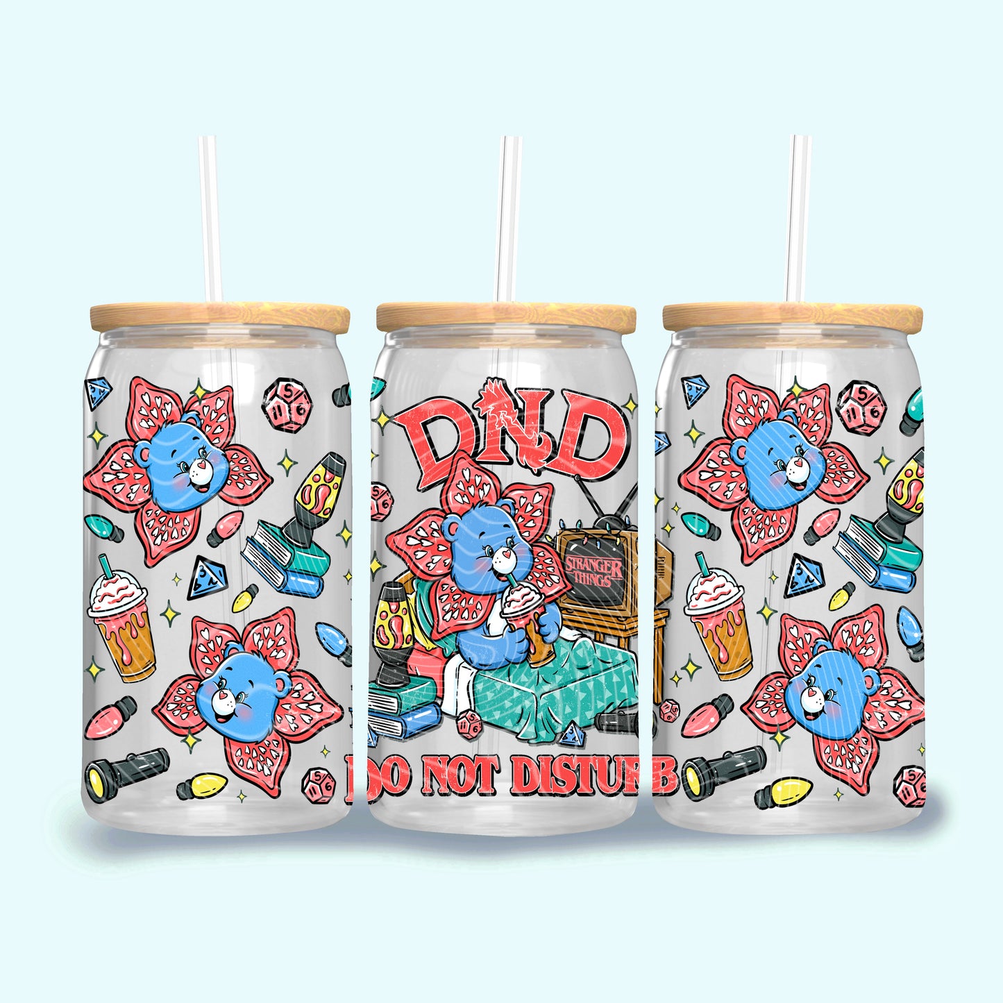 DND Do Not Disturb 16 oz Glass Wraps