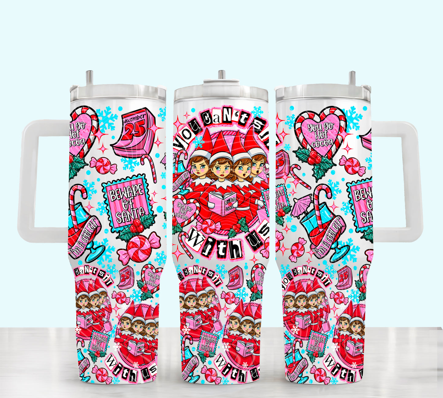 Christmas Mean Elves 40 oz Tumbler Print