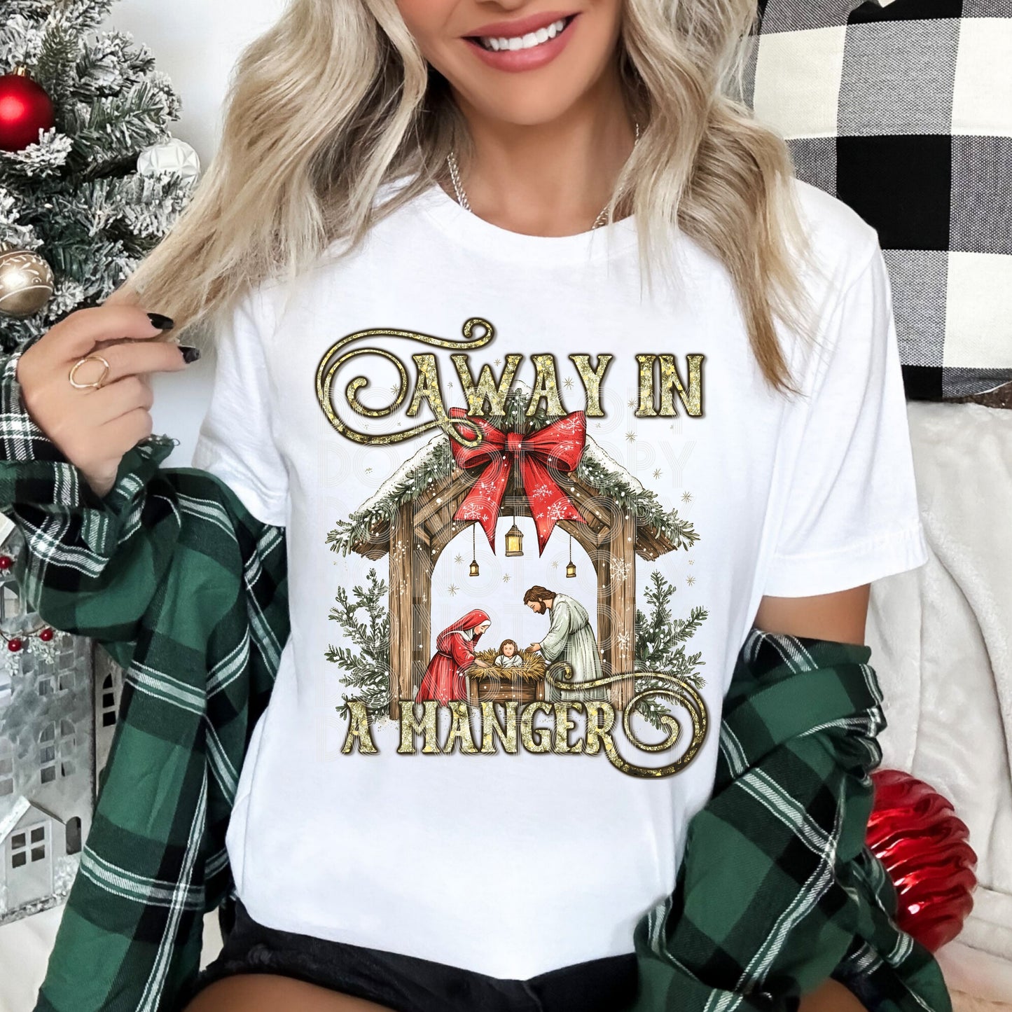 Away In A Manger DTF Print