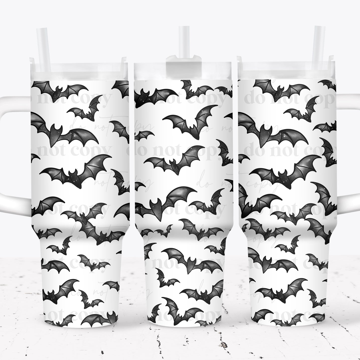Watercolor Bats 40 oz Tumbler Print