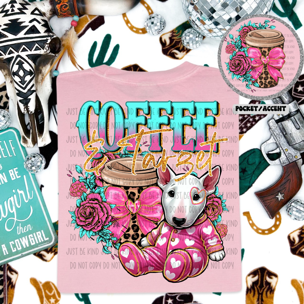 Coffee and Shopping DTF Print