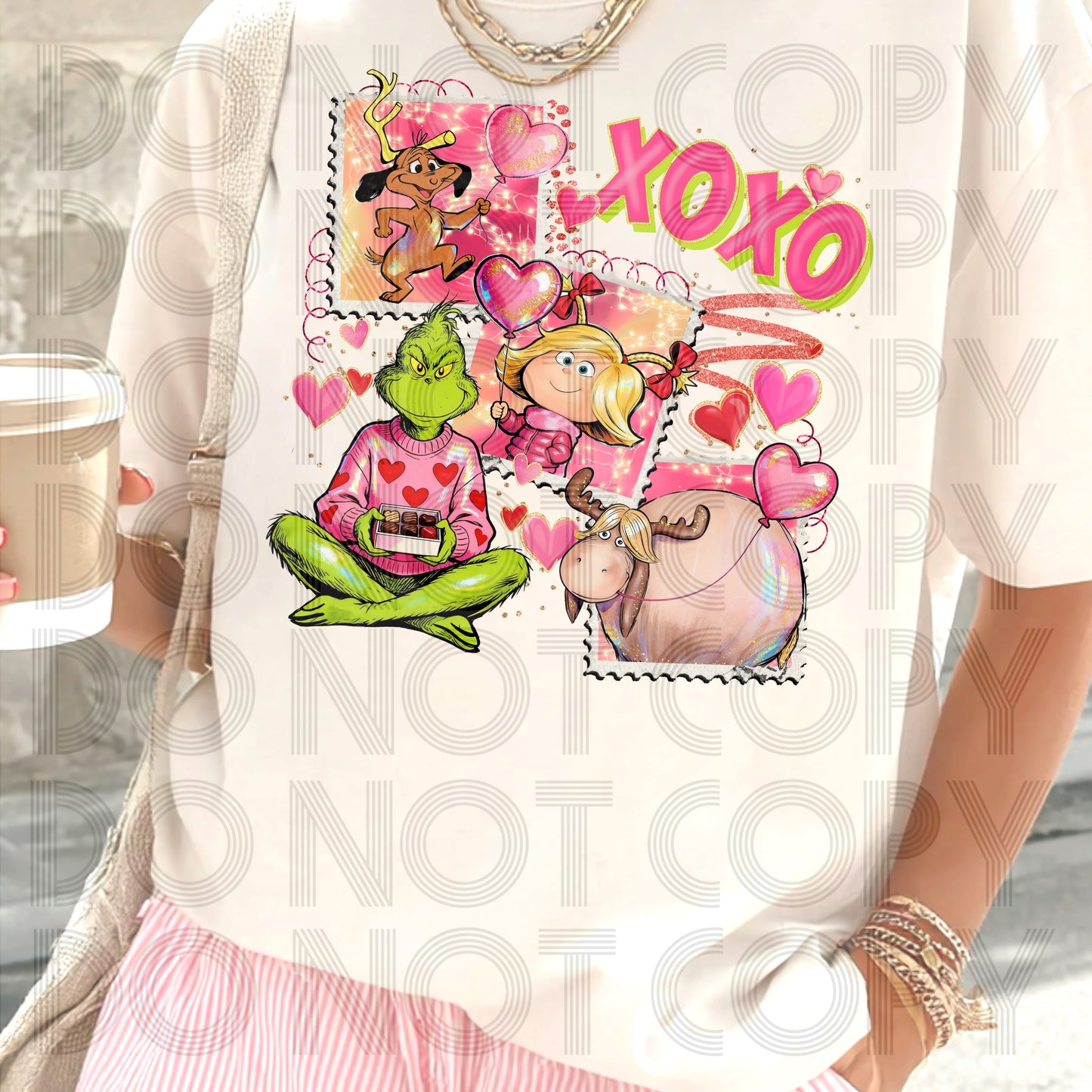 XOXO Grinch Stamps DTF Prints