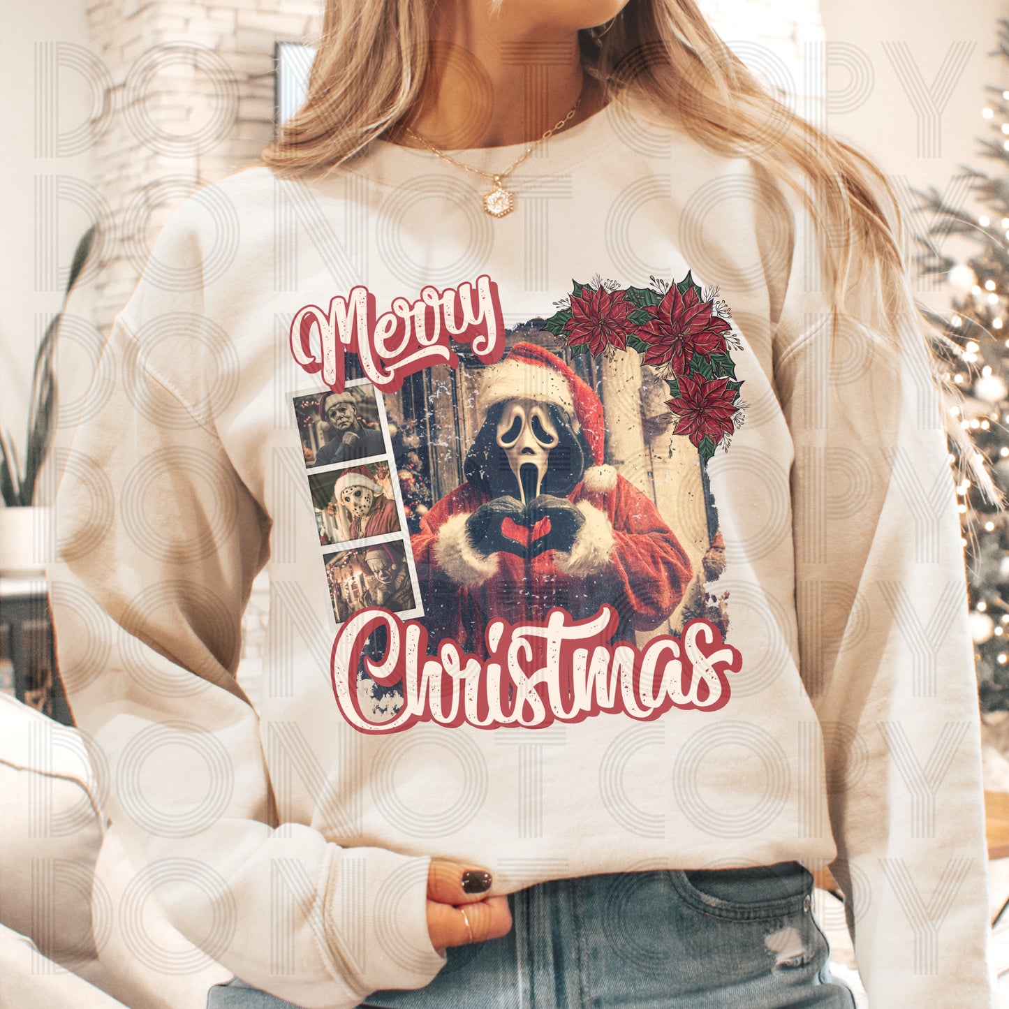 Horror Merry Christmas Grinch DTF Prints