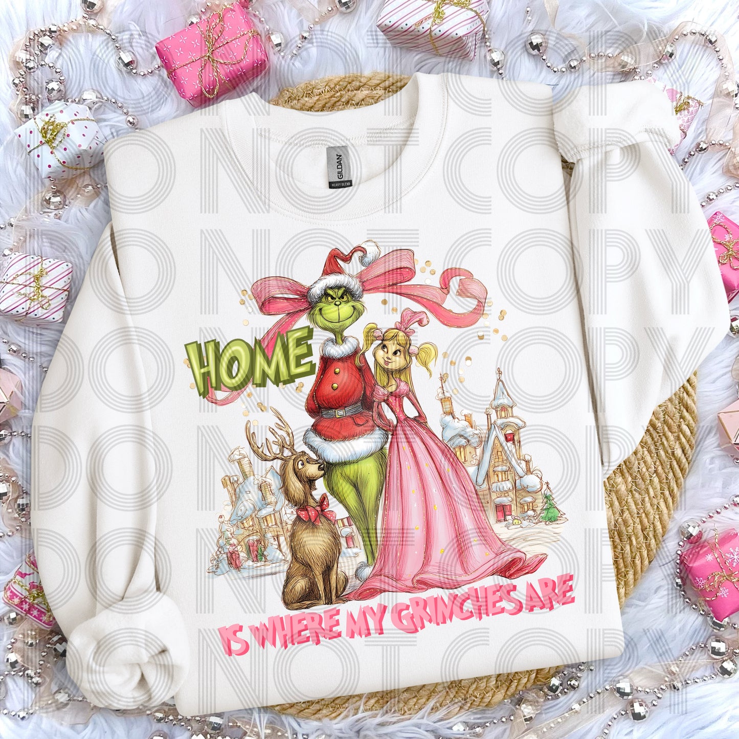 Home Is Where My Grinches Are DTF Prints