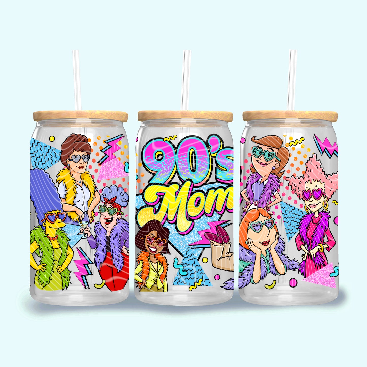 90's Mom 16 oz Glass Wrap