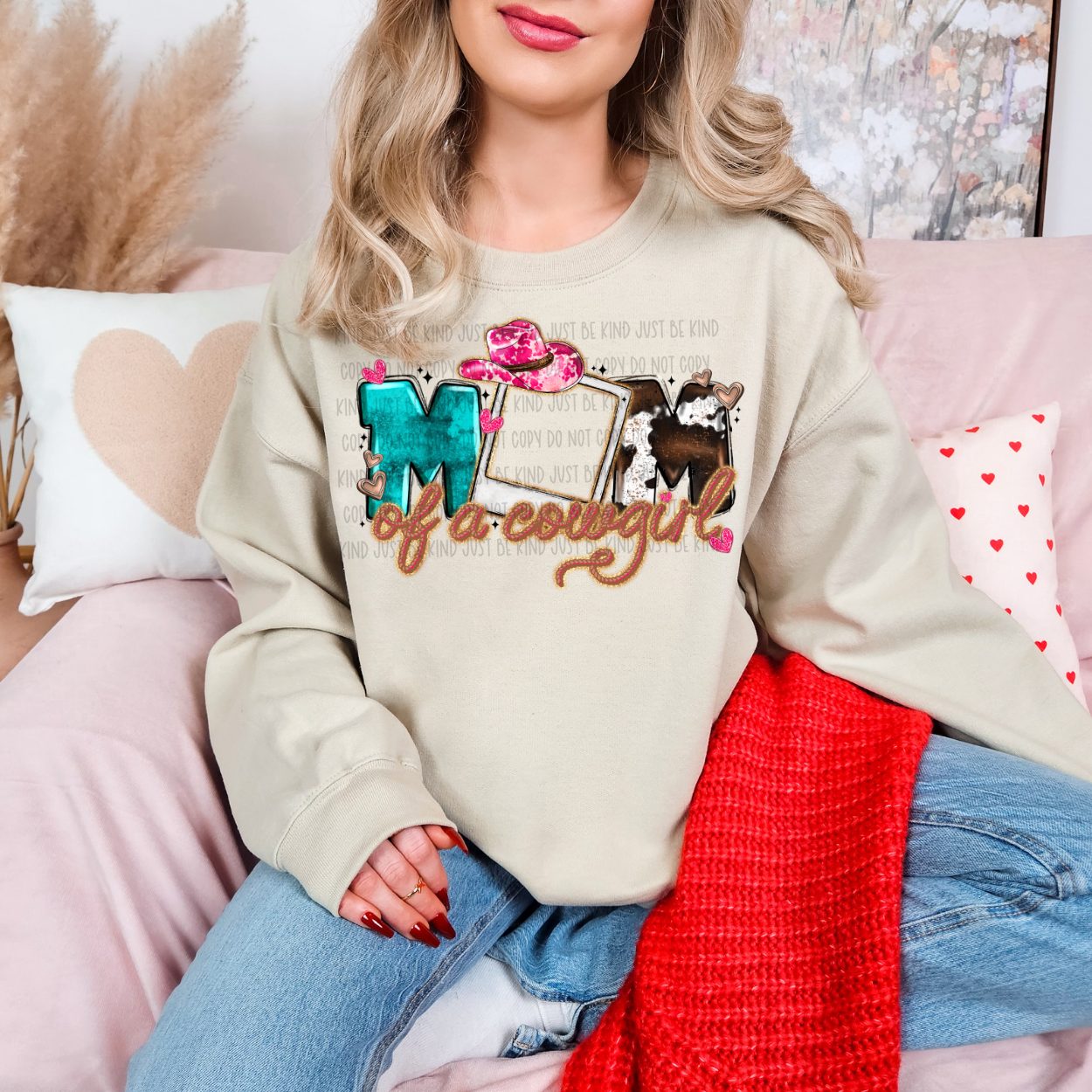 Mom of A Cowgirl (add photo) DTF Print