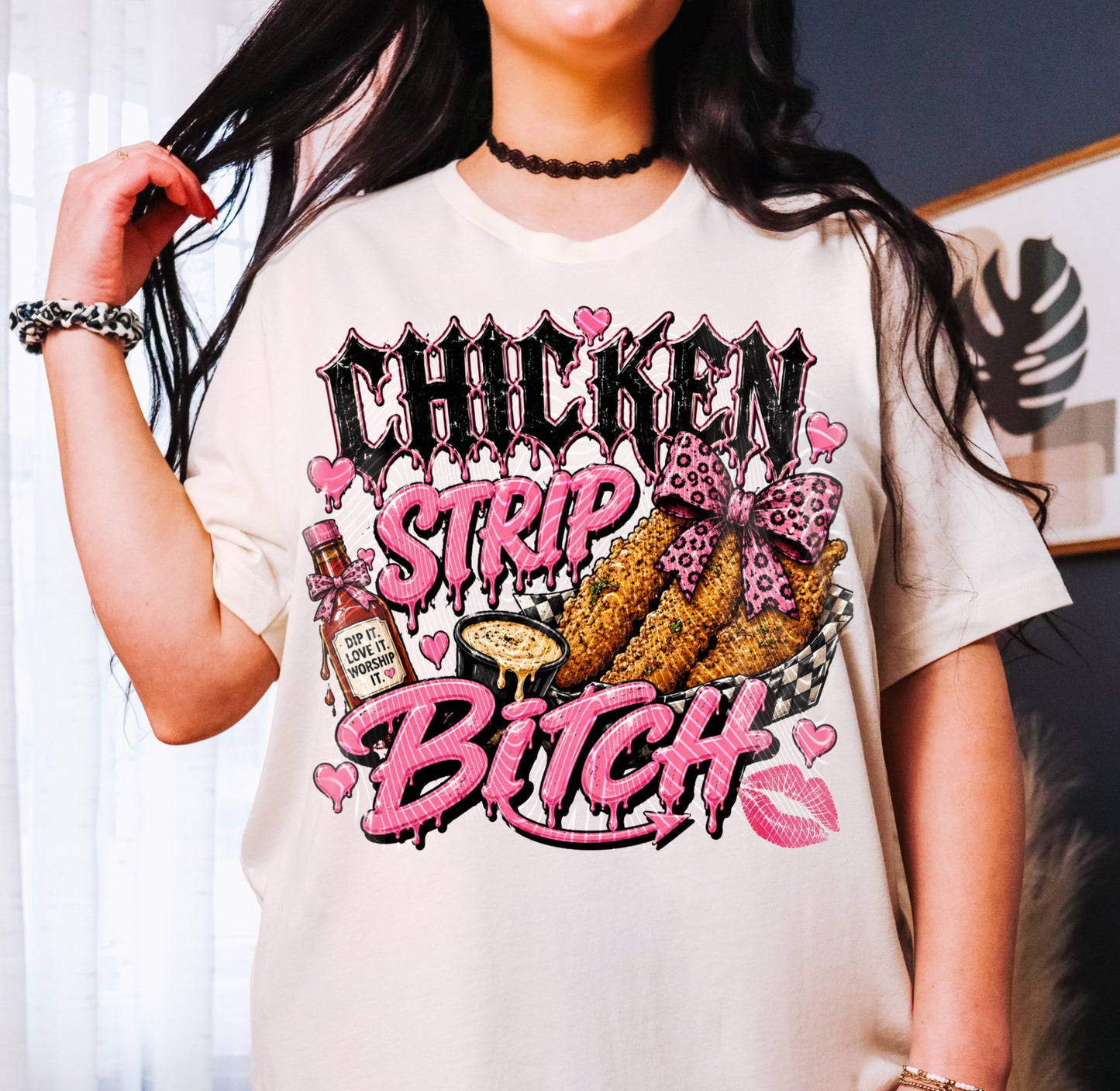 Chicken Strip Bitch DTF Print