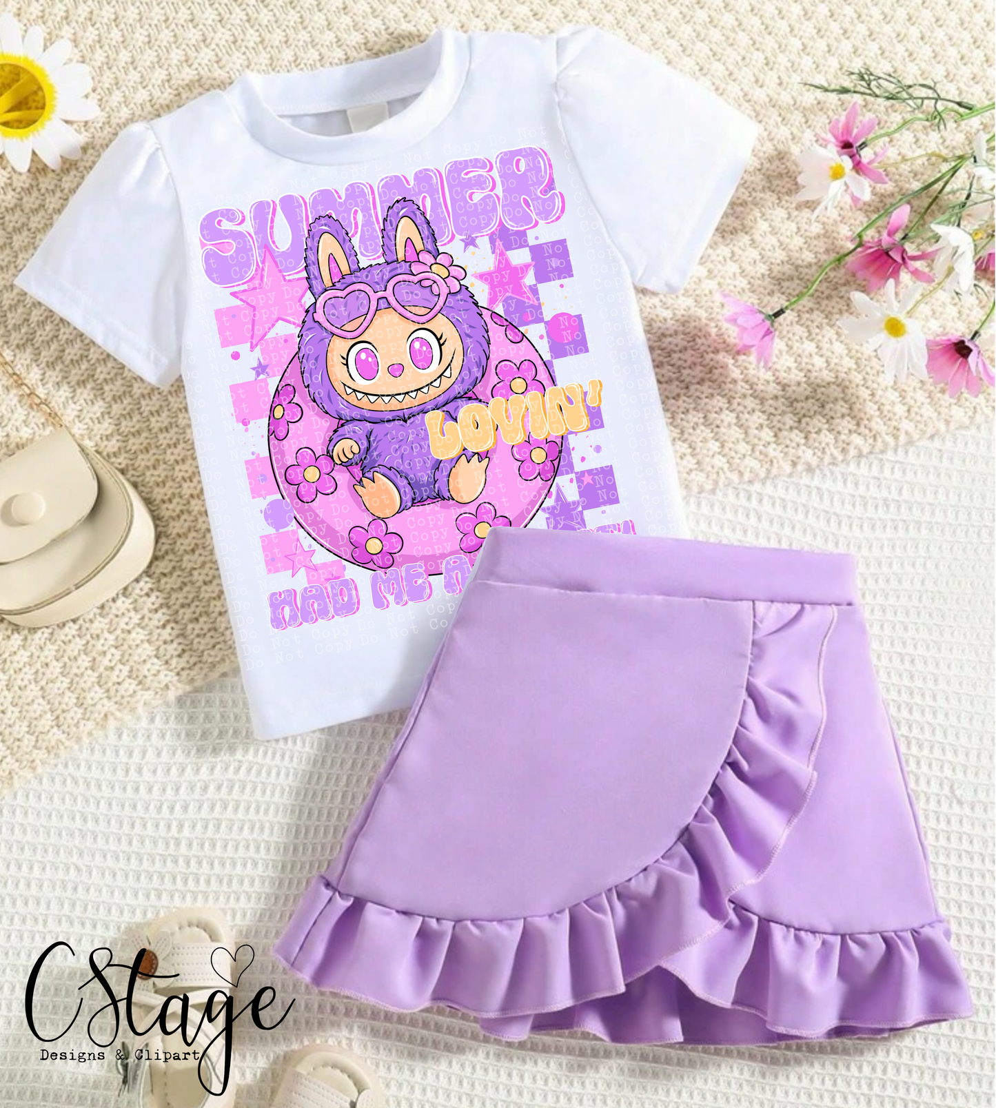 Summer Lovin Labubu DTF Prints