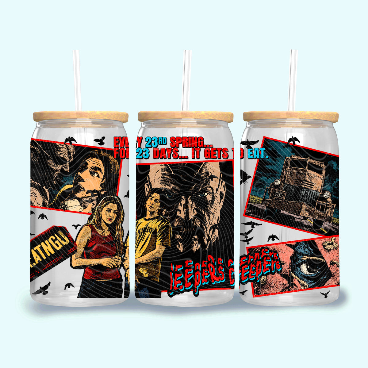 Jeepers Creepers 16 oz Glass Wrap