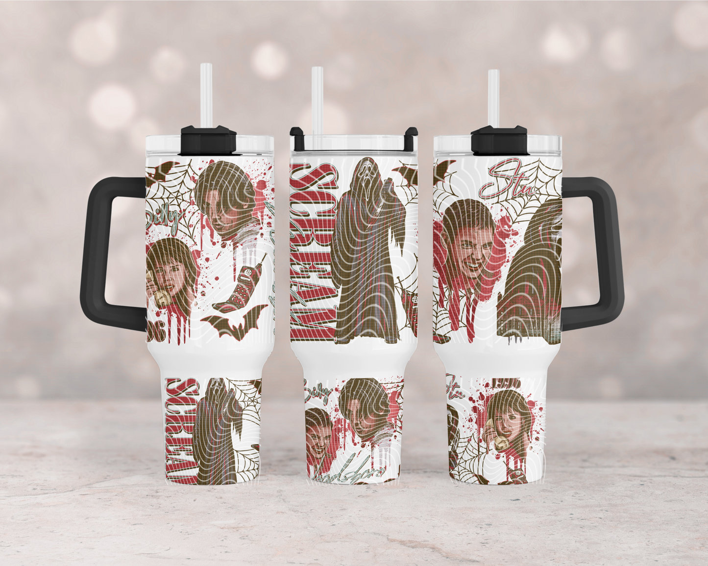 Horror Vintage Scream 40 oz Tumbler Prints